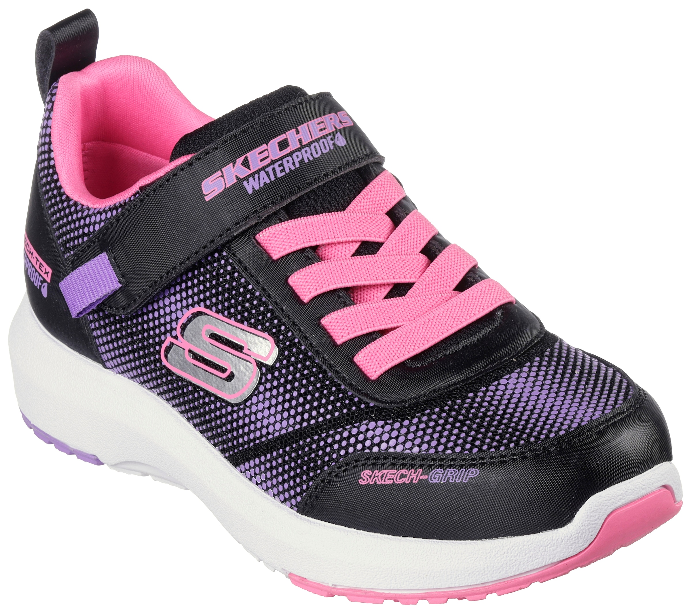 Skechers Sneaker »DYNAMIC TREAD«, Freizeitschuh, Klettschuh mit glänzendem Textileinsatz