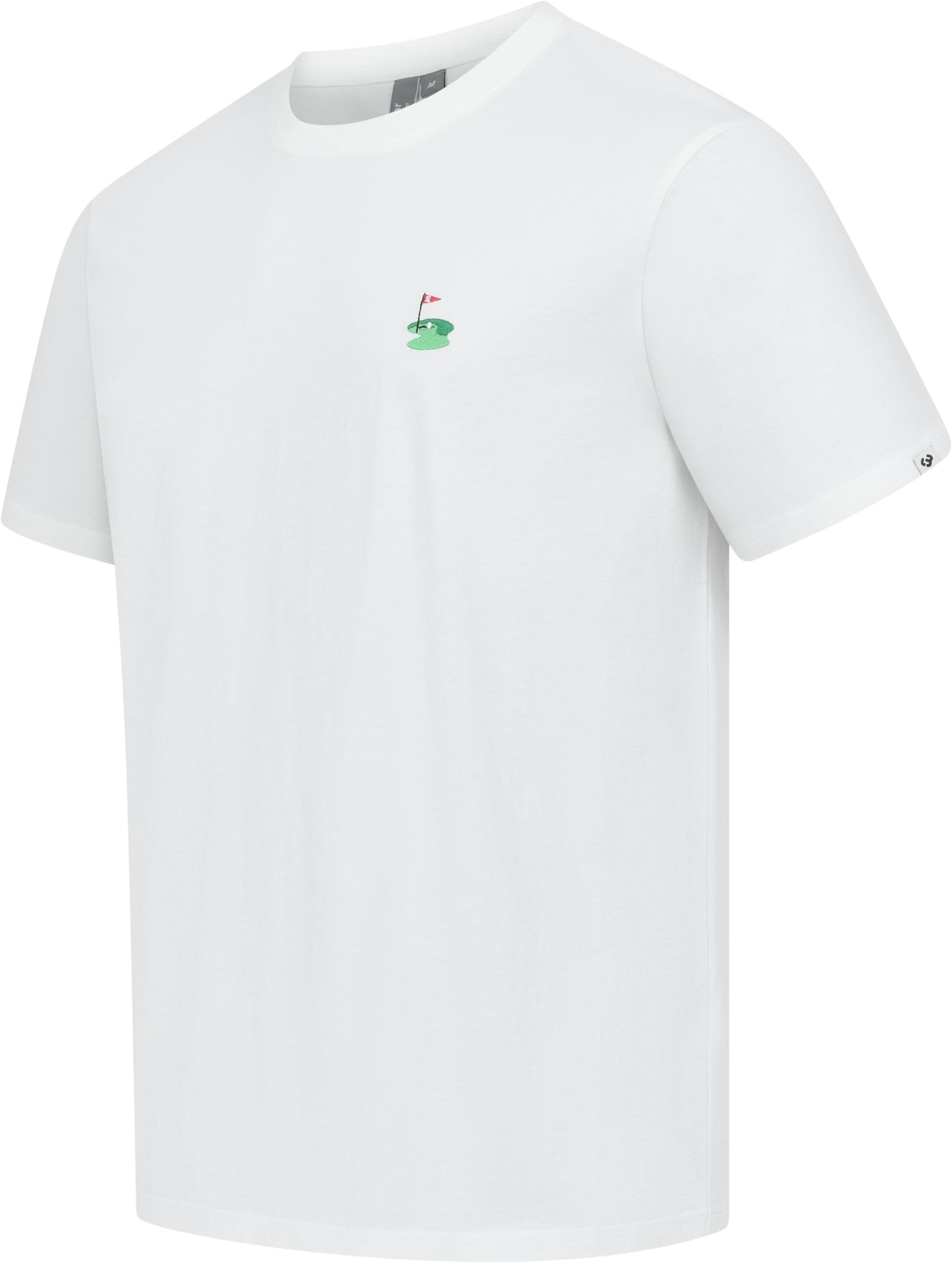 T-Shirt RAGWEAR "Samms E Gots YOUMODO", Damen, Gr. XL (54), weiß, Material: 100% Baumwolle, Basic, relaxed fit hüftlang, Rundhals, normaler Saum, Shirts T-Shirt, Kurzärmliges Shirt mit Golf-Stickerei 2
