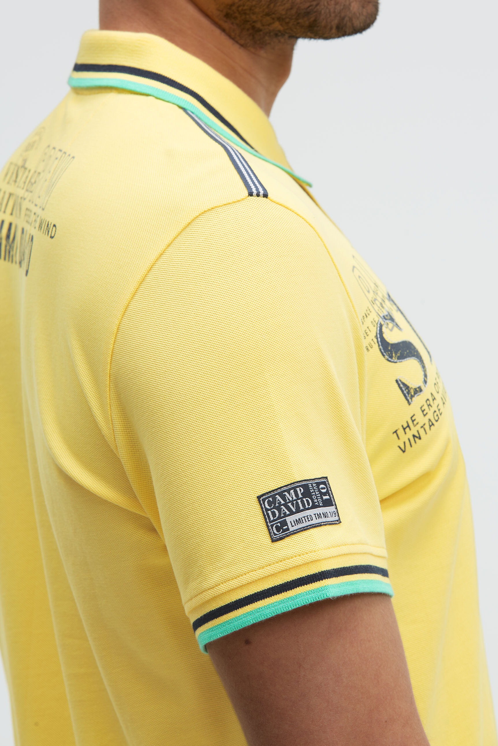 CAMP DAVID Poloshirt, mit Seitenschlitze