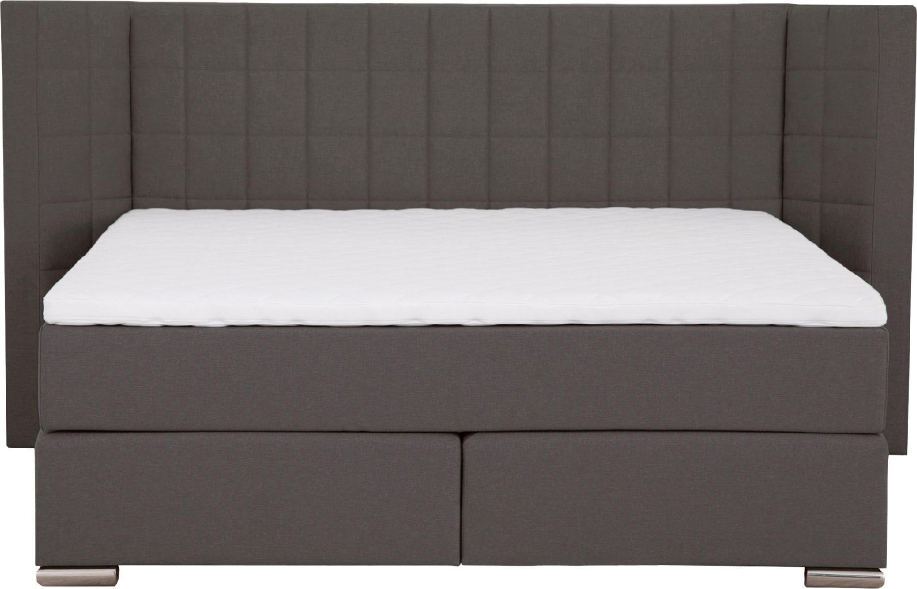 Home affaire Boxspringbett "Piazza" mit Steppung und Kopfteil mit seitliche günstig online kaufen