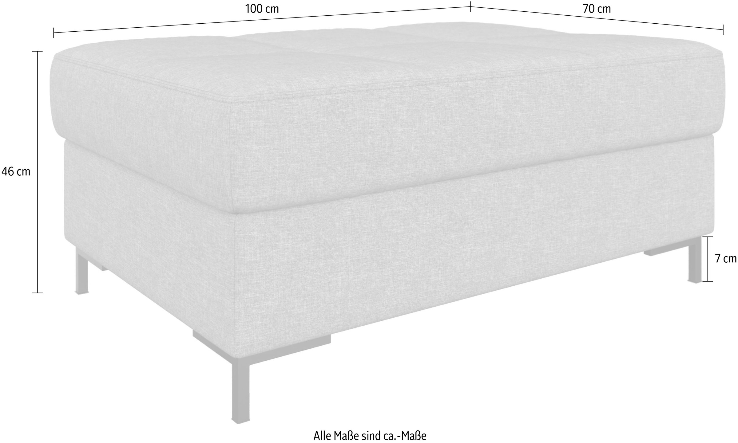 DOMO collection Polsterhocker »Capelo«, inklusive Federkern