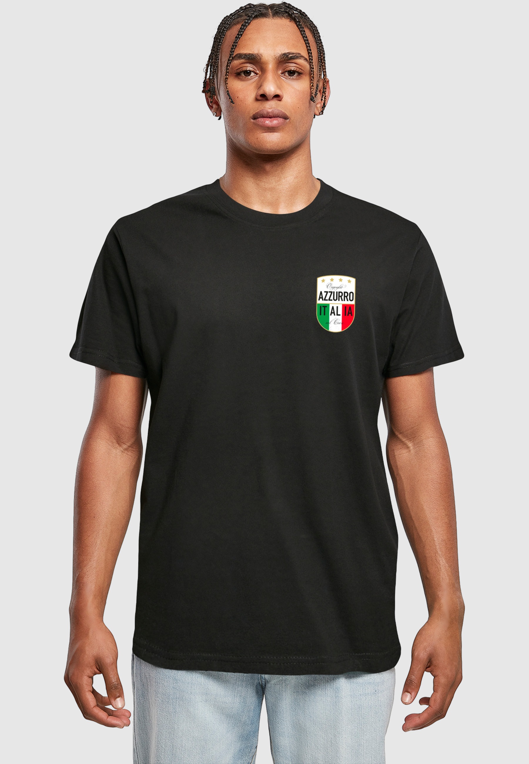 MisterTee T-Shirt »MisterTee Azurro Italia Crest Tee« 1 Stk.