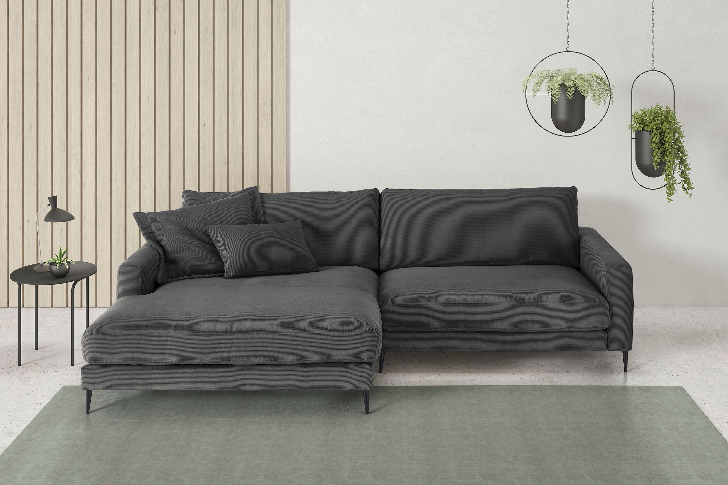 Home affaire Ecksofa "Downtown, B/T/H: 272/190/84 cm L-Form" weicher Sitzko günstig online kaufen