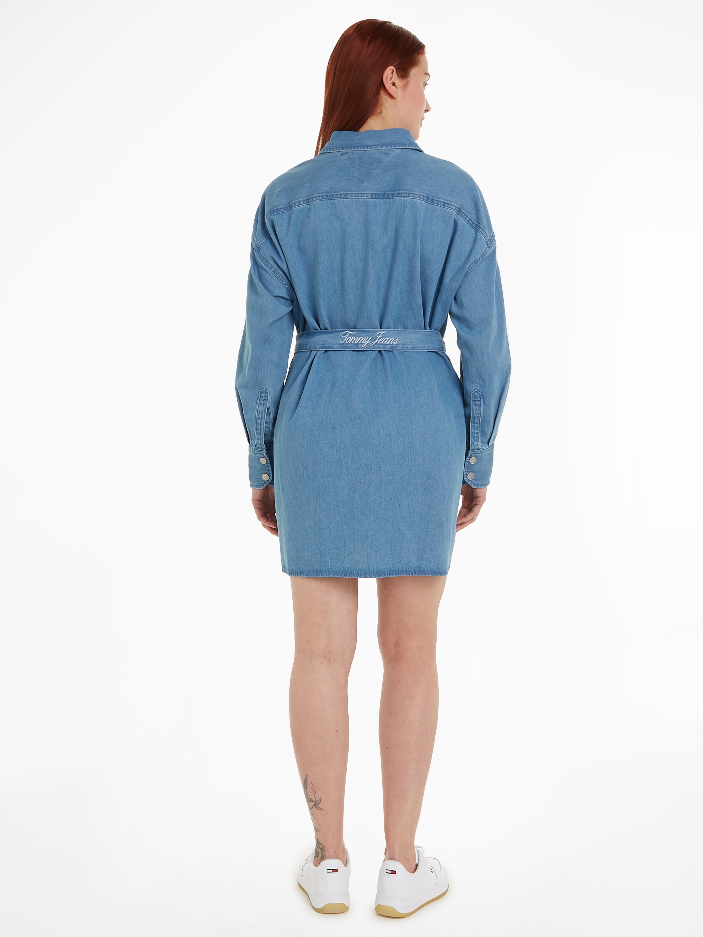 Tommy Jeans Curve Shirtkleid "TJW BELTED DENIM SHIRT DRESS EXT" günstig online kaufen