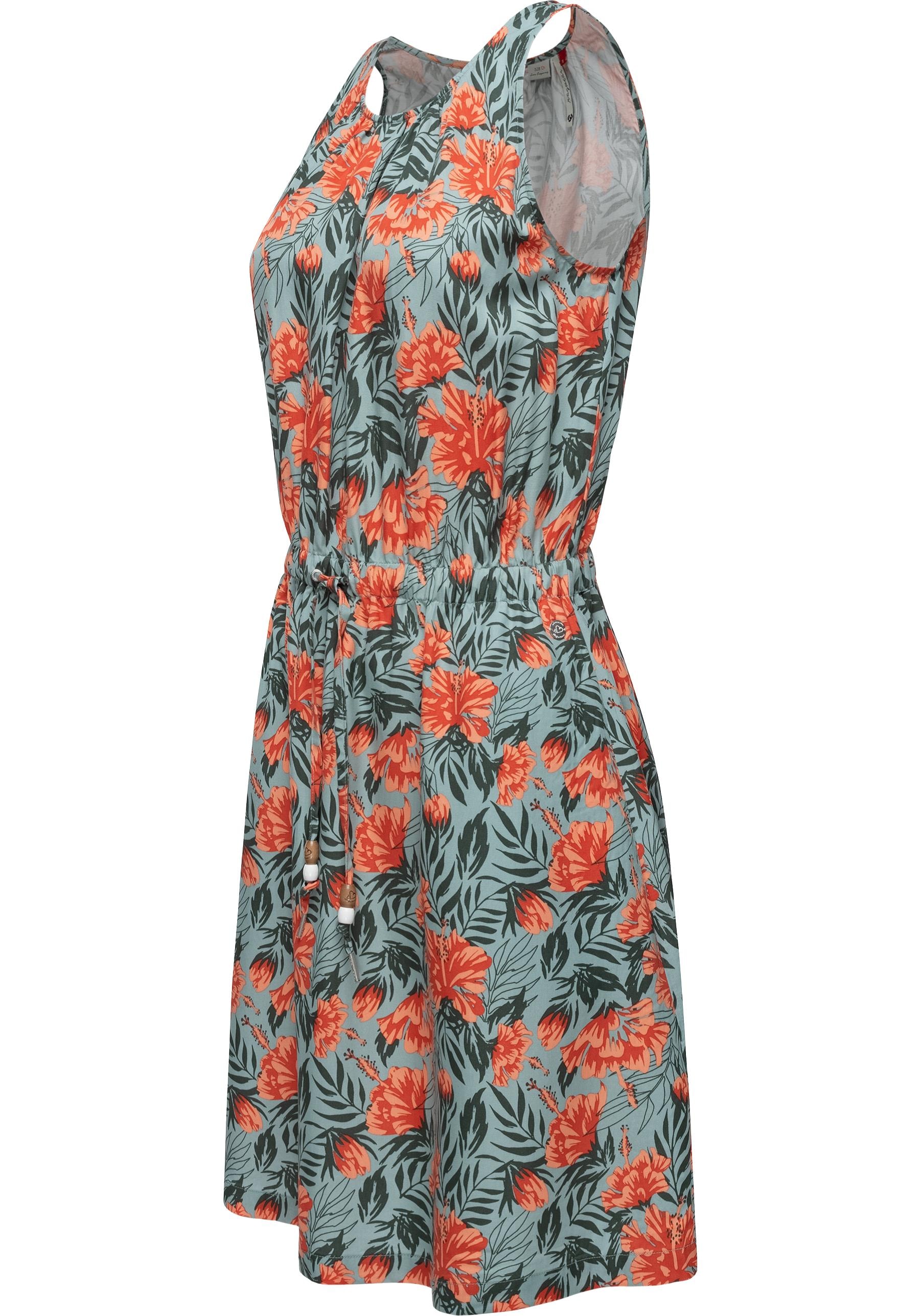 Ragwear A-Linien-Kleid »Sanai Print Organic«, stylisches Sommerkleid mit verspielten Details