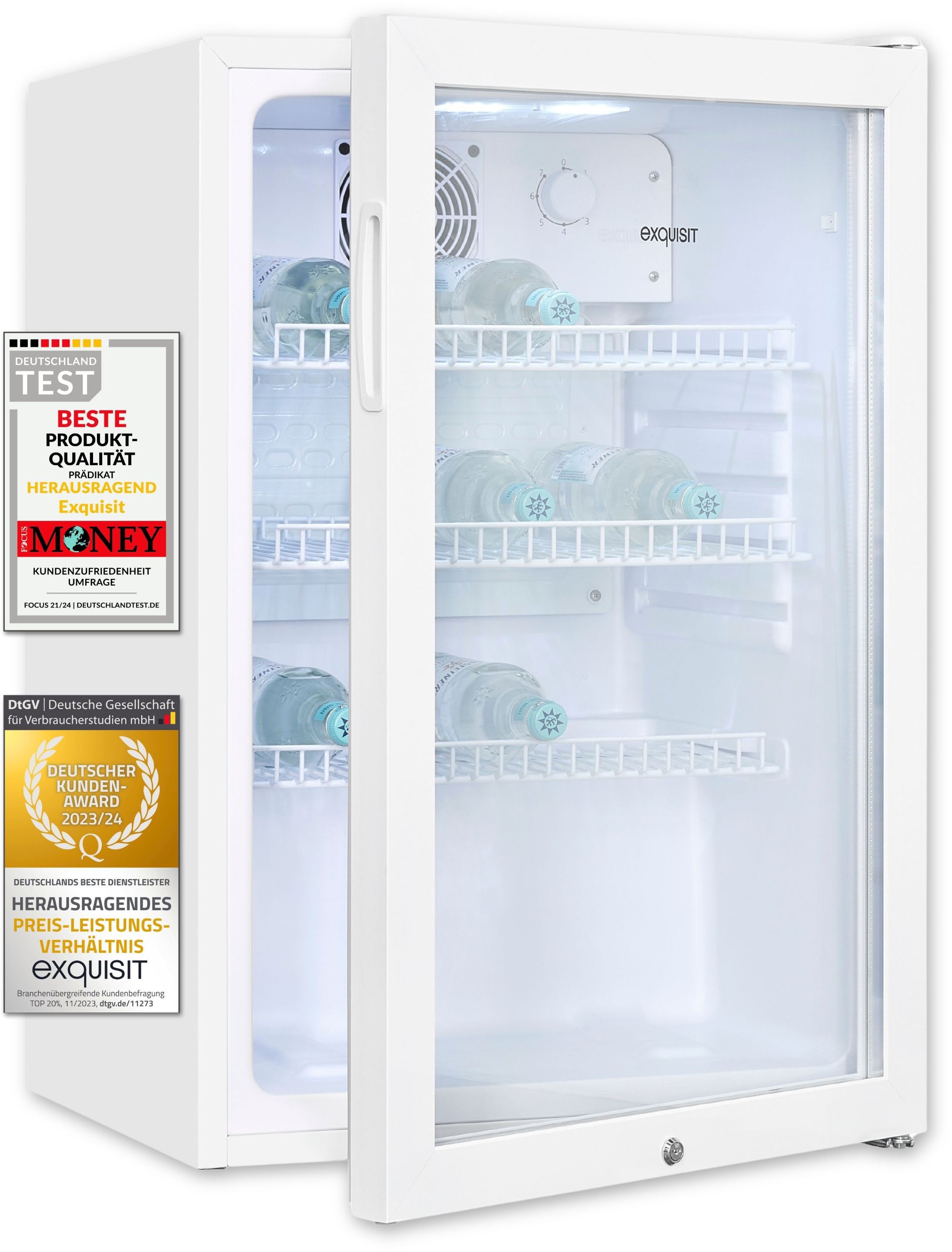 exquisit Getränkekühlschrank "GKS120-GT-160C weiss" 84 cm hoch 54 cm breit günstig online kaufen