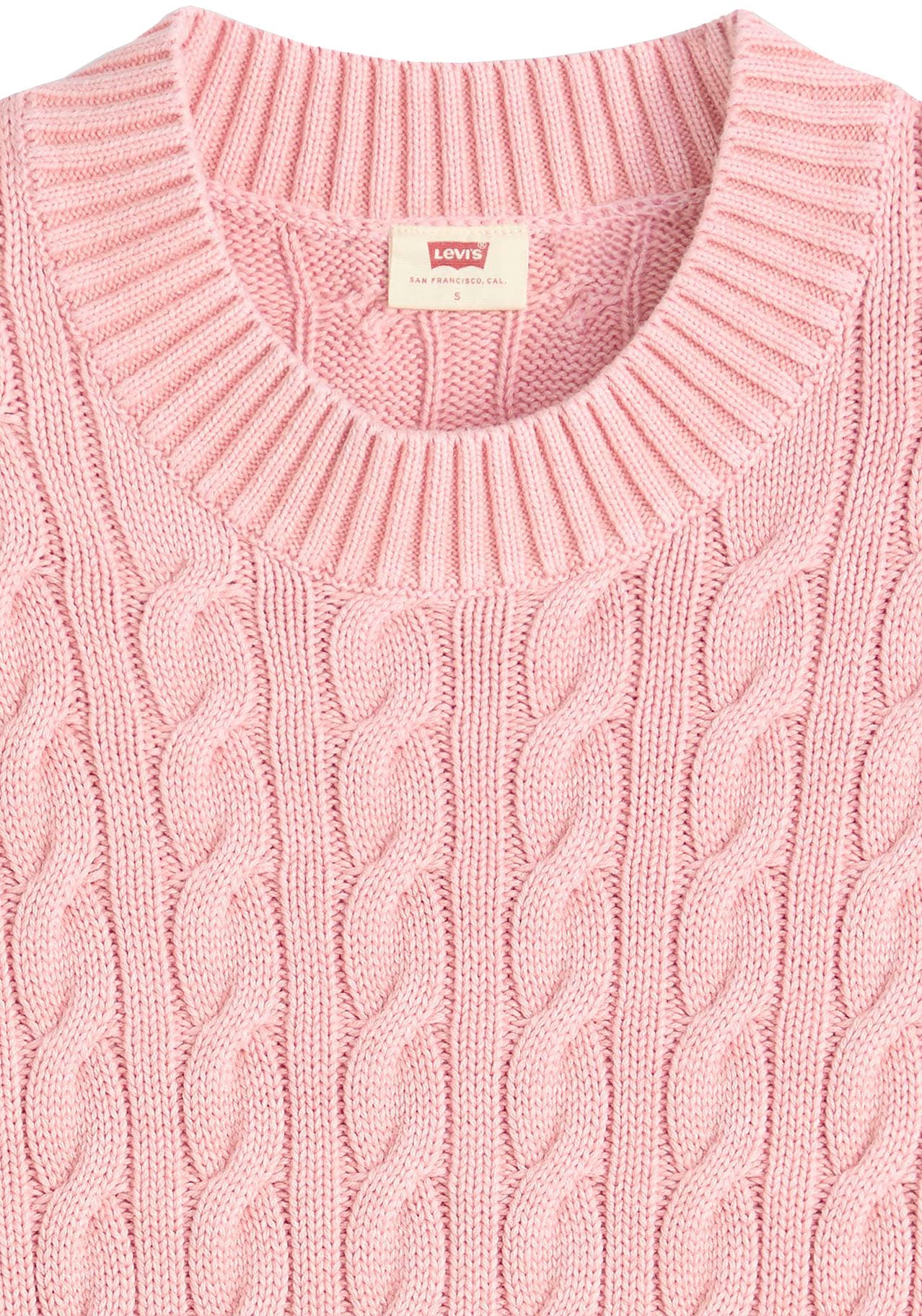 Levi's® Rundhalspullover »BOYFRIEND CREW PU«, Mit Zopfmuster