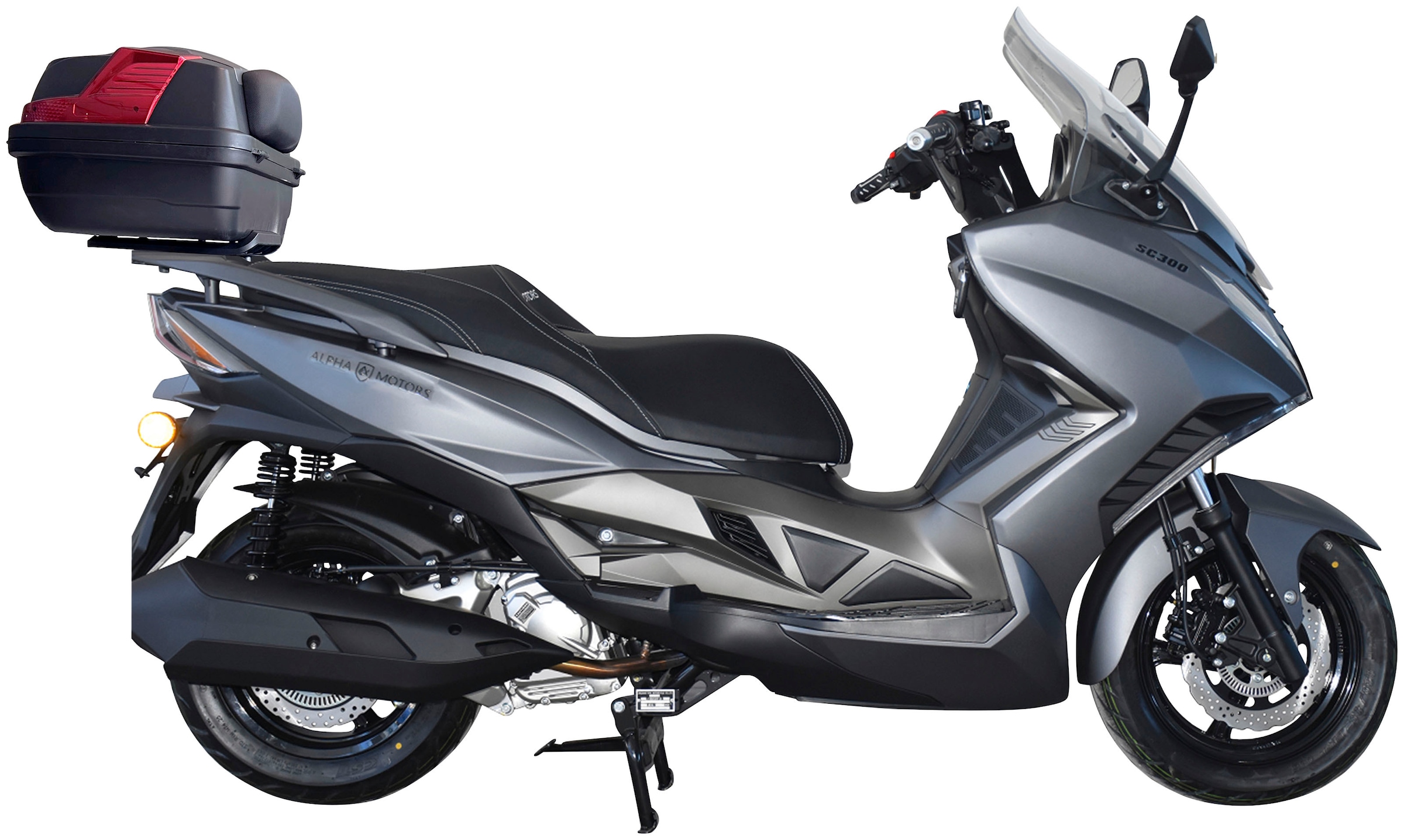 Alpha Motors Motorroller »Sport Topcase Rechnung 23,79 auf 125 cm³, kaufen BAUR km/h, inkl. | PS, Cruiser Euro 300«, 125 grau, 5
