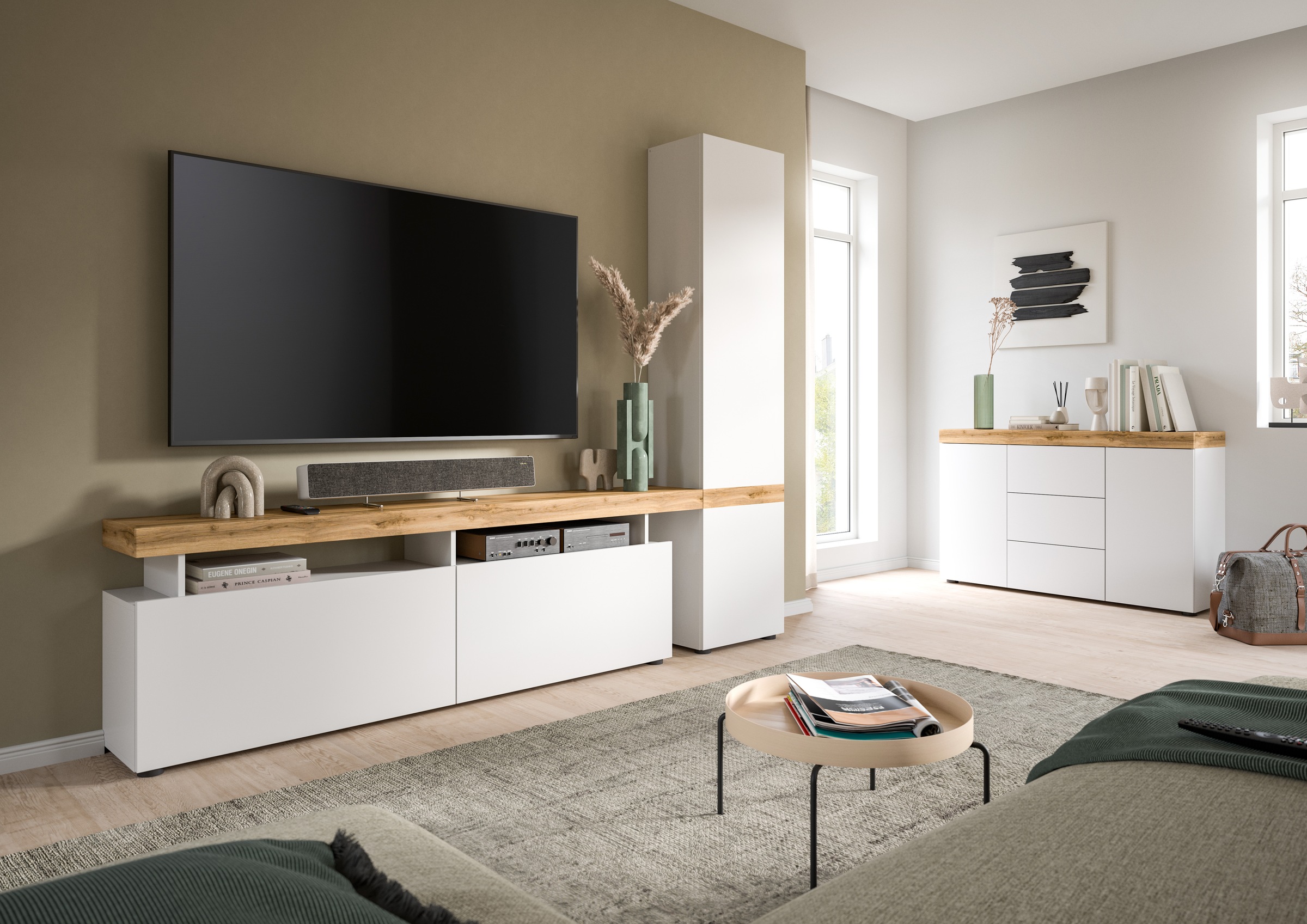 INOSIGN Wohnwand "MAMBO, TOPSELLER, Breite 235 cm, grifflose Fronten, Push günstig online kaufen