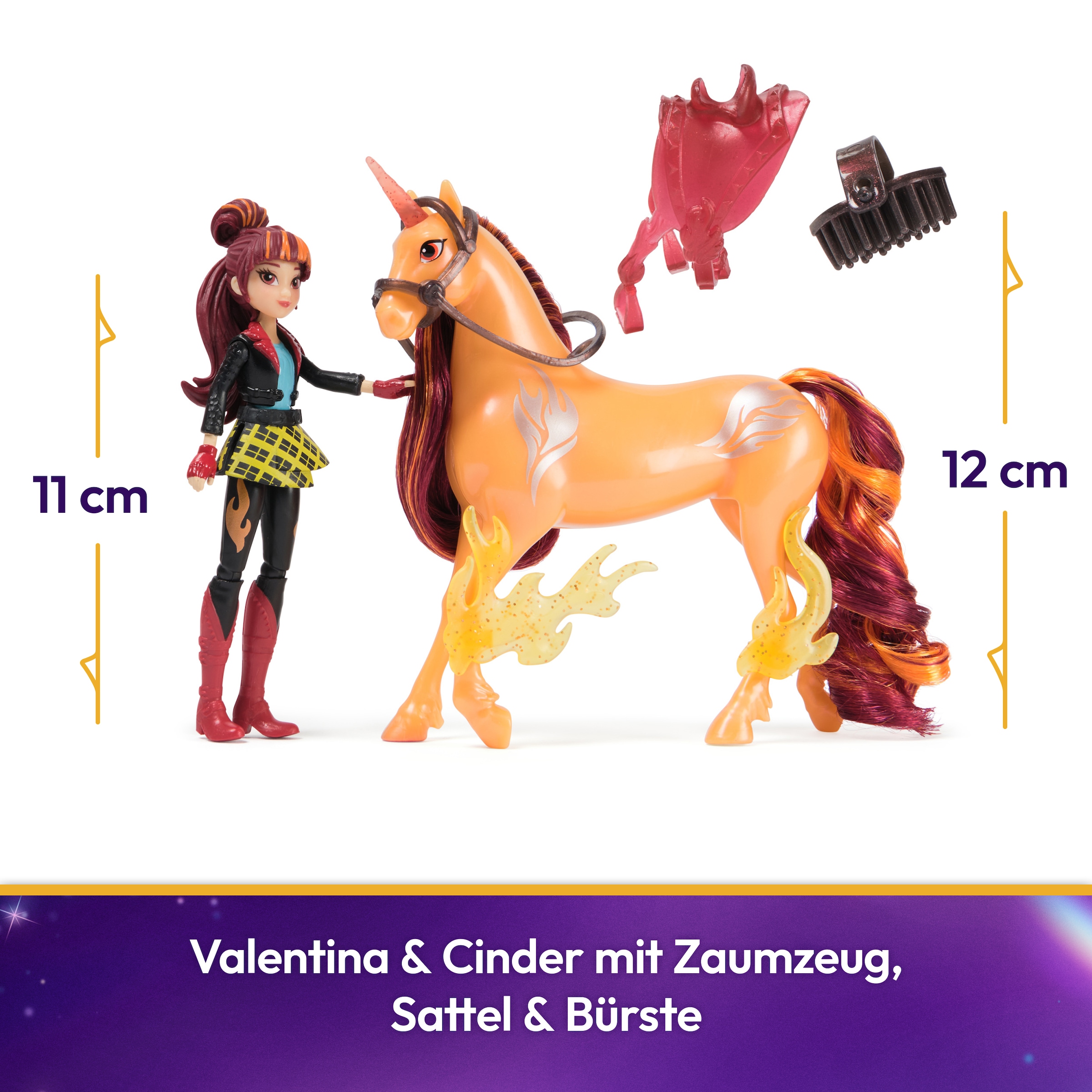 Spin Master Anziehpuppe »Unicorn Academy - Valentina und Einhorn Cinder Set«