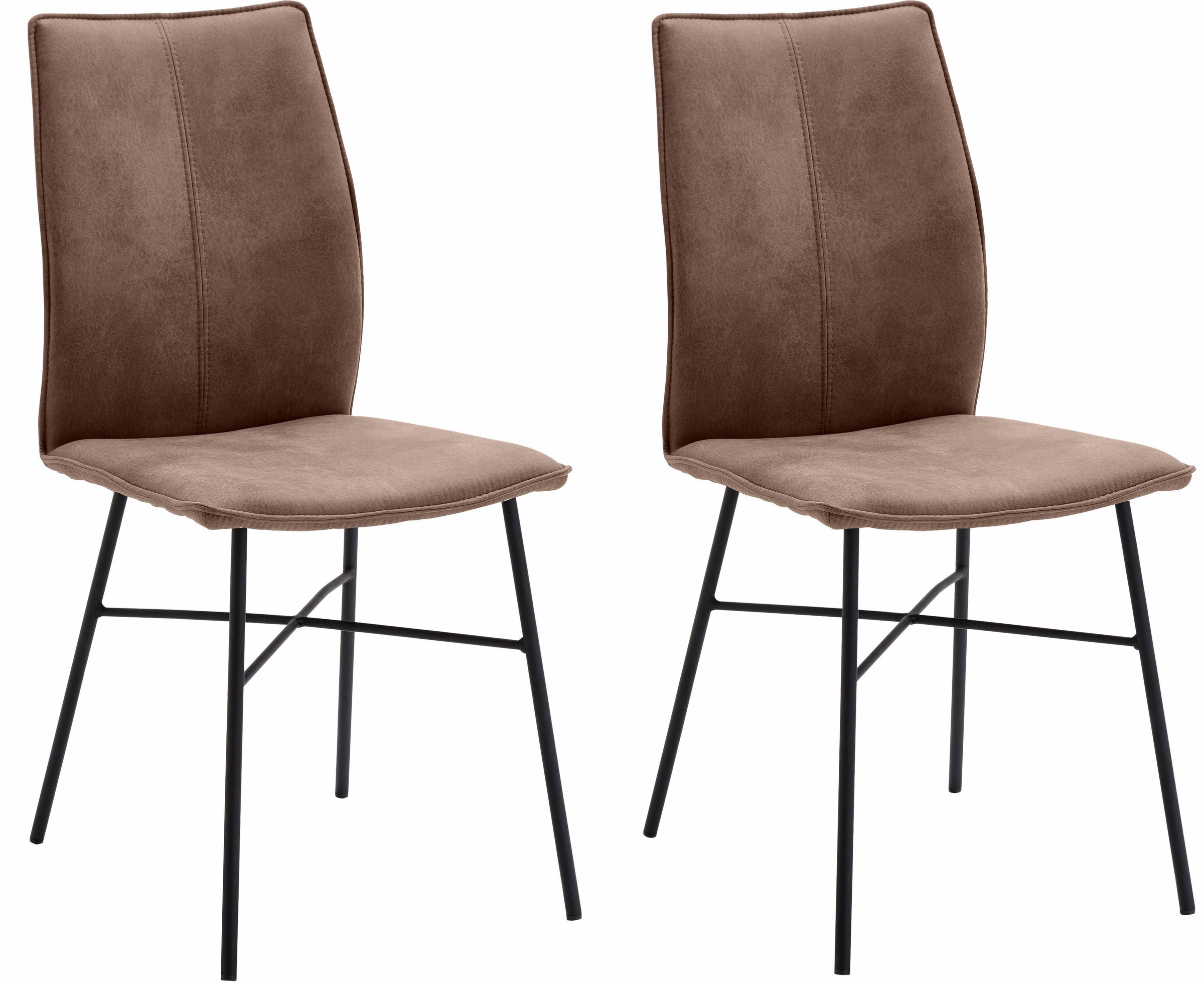 NIEHOFF SITZMÖBEL 4-Fußstuhl "Capri" (Set) 2 Stk.Bezug in Microfaser oder L günstig online kaufen