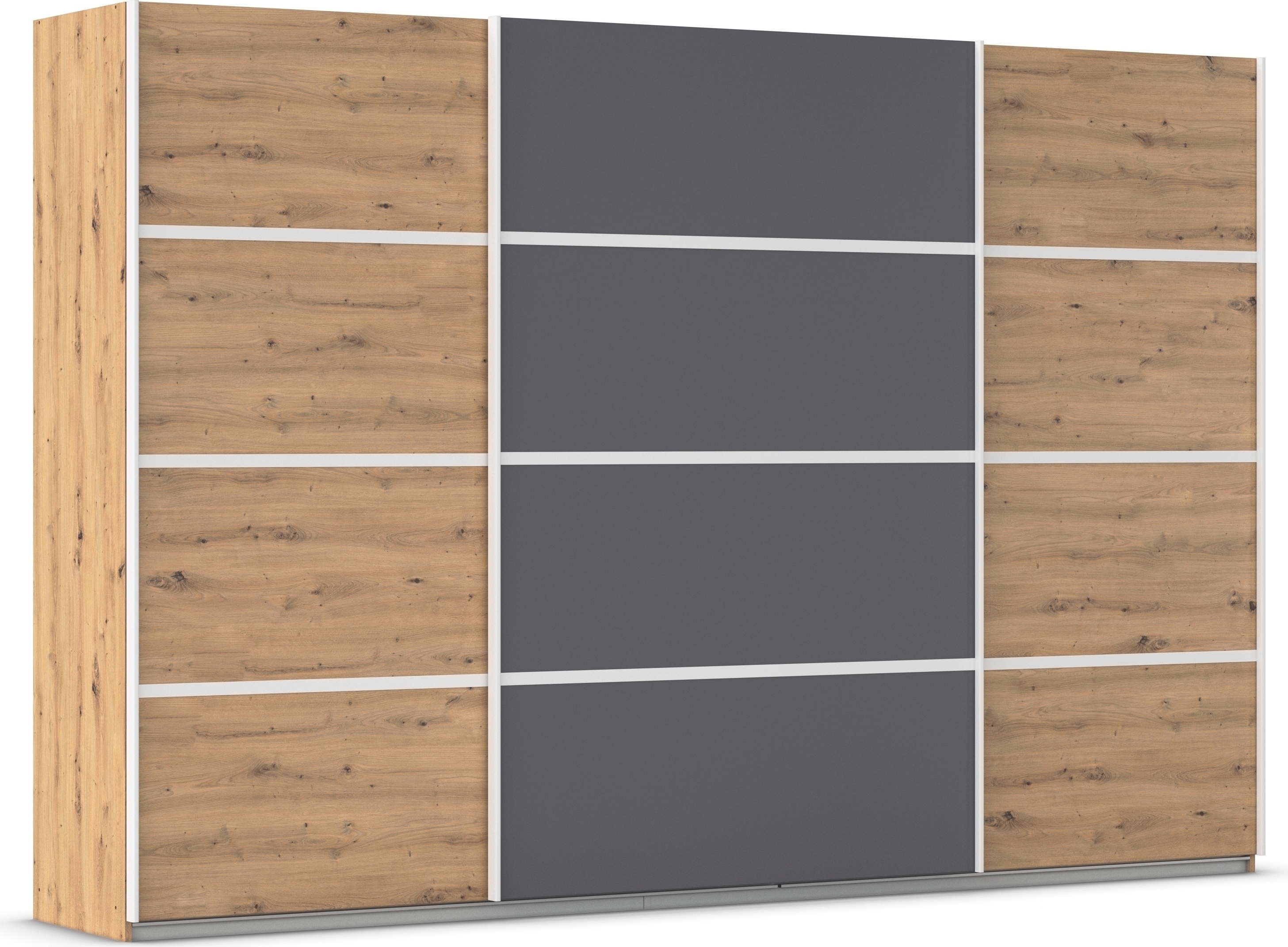 OTTO home Kleiderschrank "Mehrzweckschrank Aktenschrank Möbel Mietswohnung Schlafzimmer AVOLA" 3 verschiedene Ausstattungen BASIC/CLASSIC/PREMIUM (inkl. SOFT-CLOSE), mit eleganten Zierleisten in Chrom, Schwarz oder Weiß MADE IN GERMANY