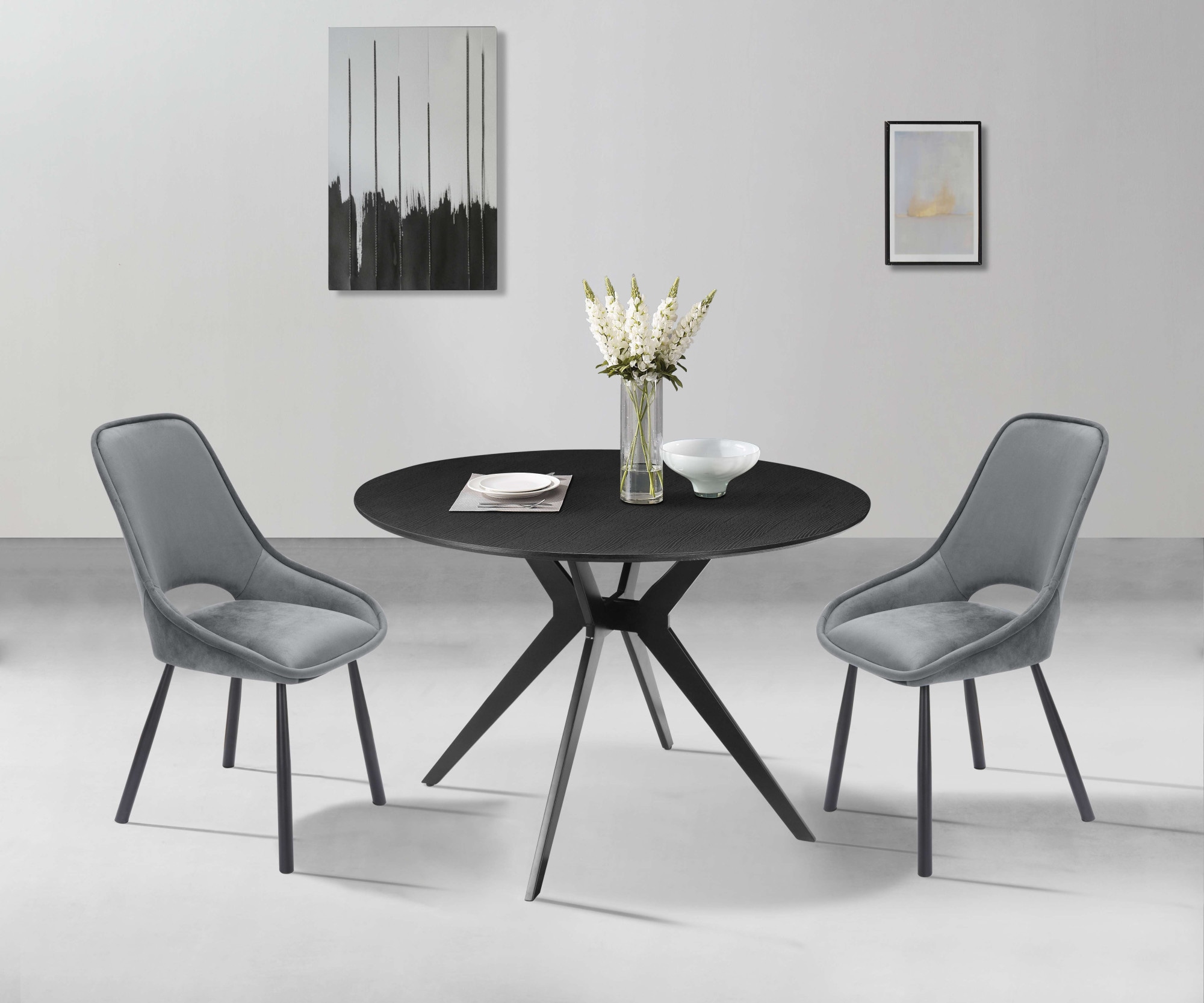 Home affaire Esstisch »La Roche«, Gestell aus Metall, fühlbare Struktur, Höhe 75 cm