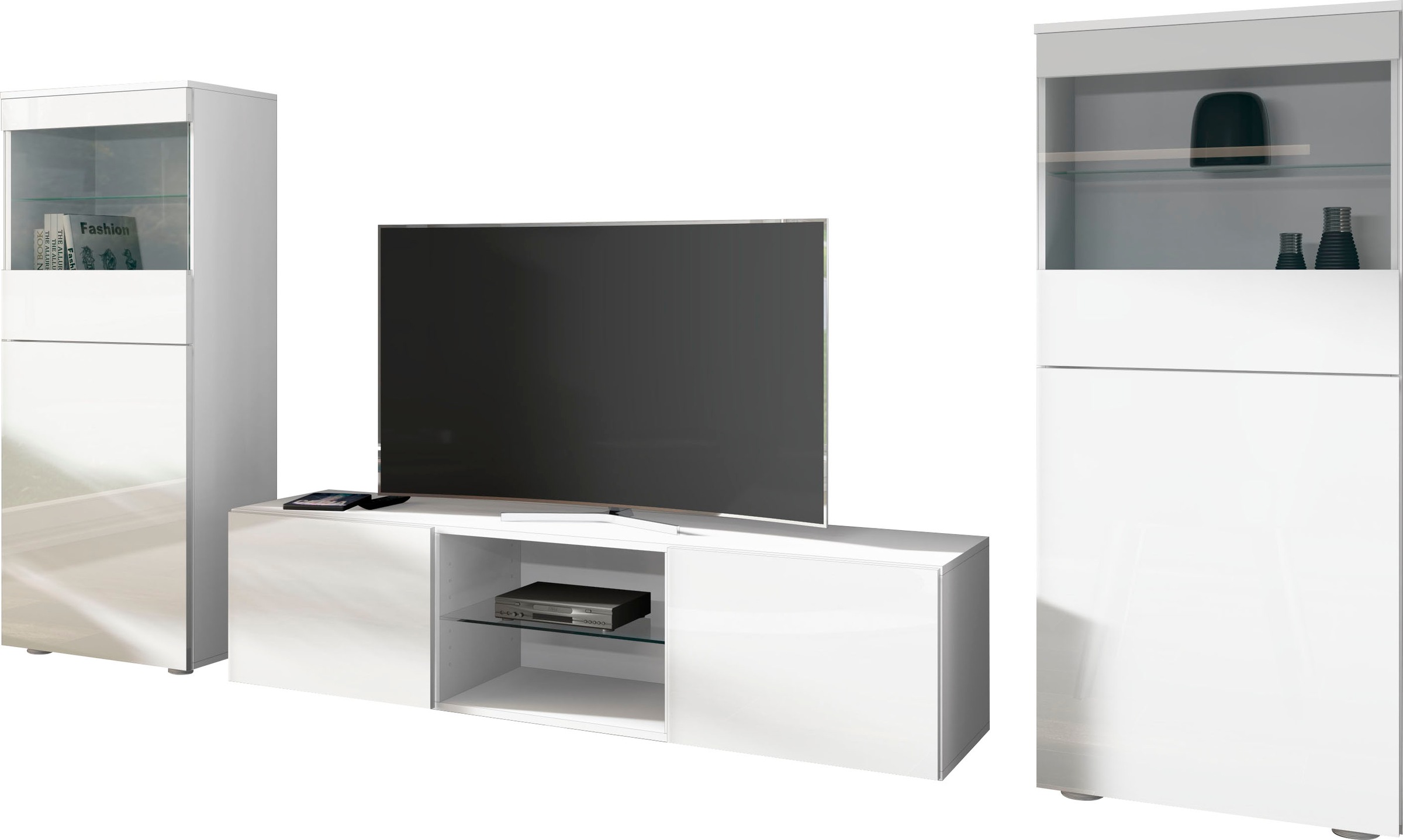 borchardt Möbel Wohnwand "Scala, Mediawand 3-teilig mit 2 Vitrinen und Lowb günstig online kaufen