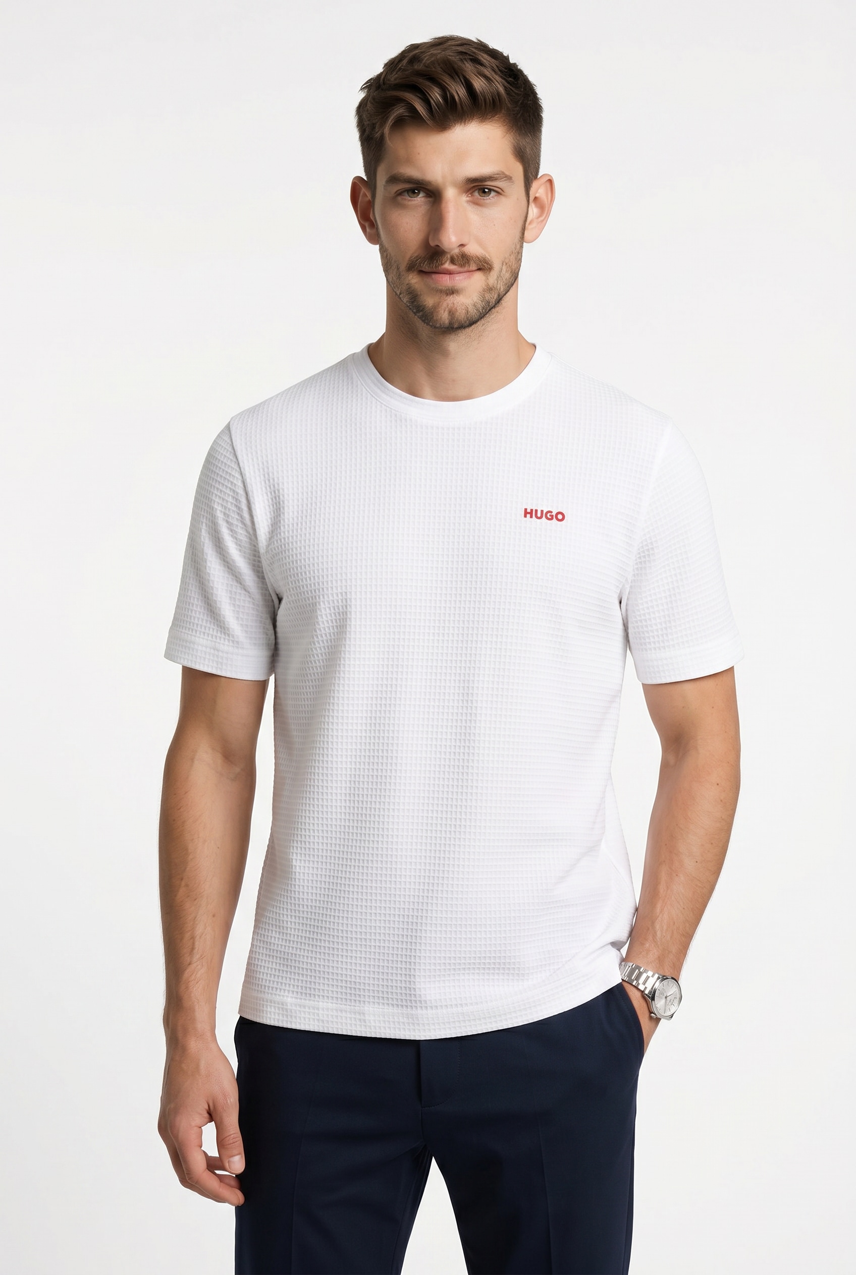 HUGO Underwear T-Shirt ",Austin T-Shirt" Waffelstruktur und Logo-Stickerei