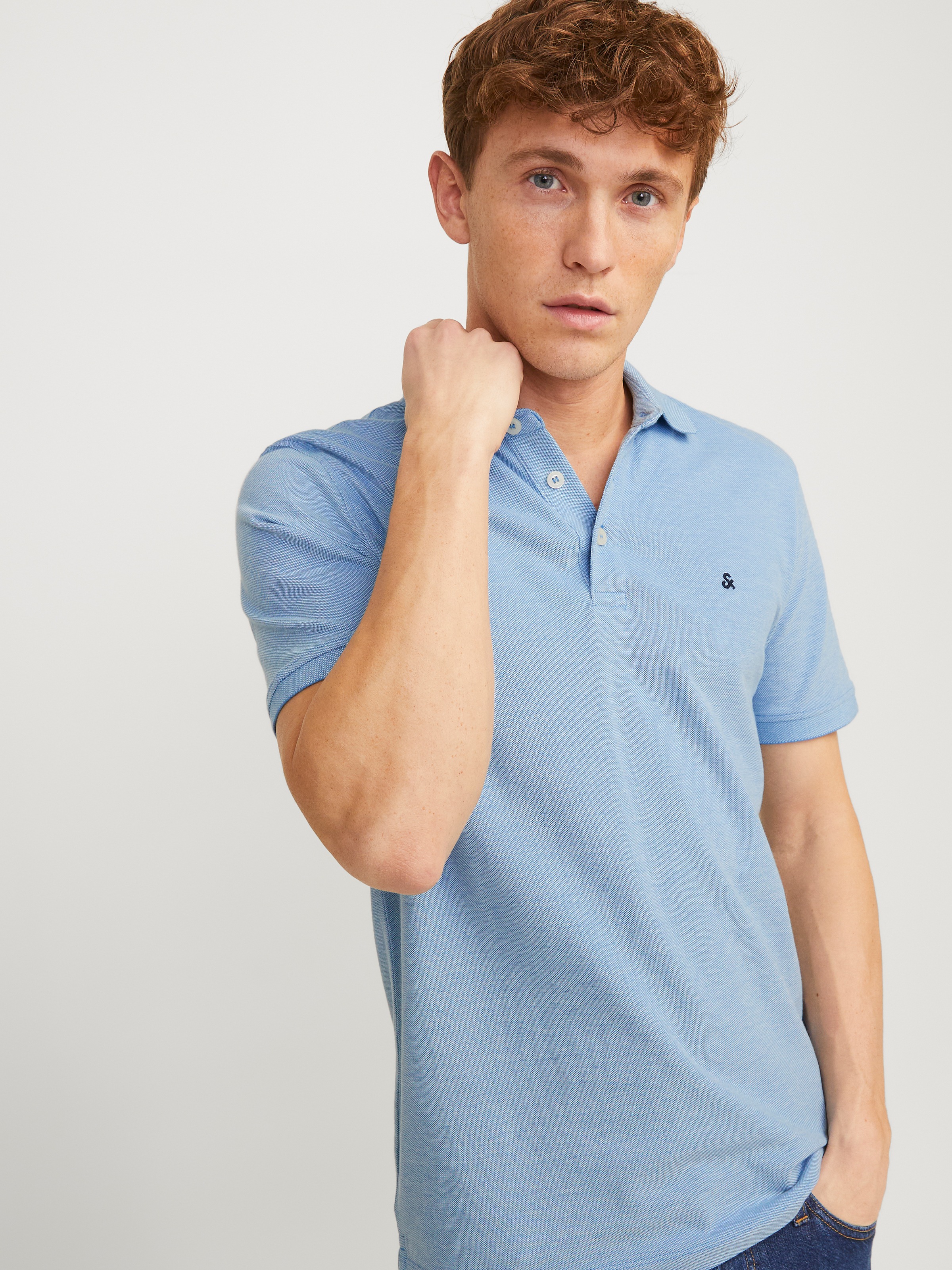Jack & Jones Poloshirt "JJEPAULOS POLO SS NOOS" mit Logo Stickerei günstig online kaufen