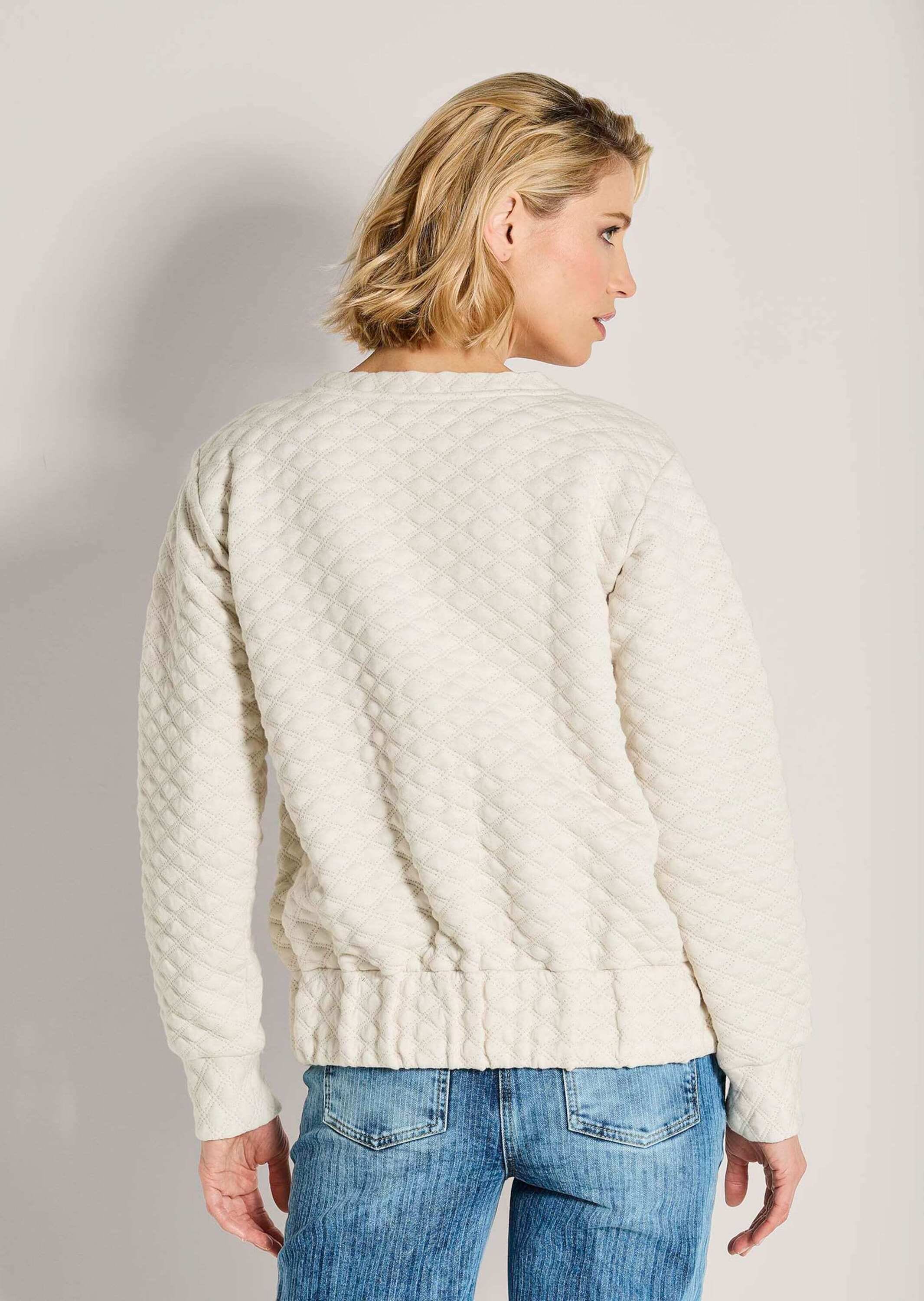 MADELEINE Langarmshirt »Struktursweater Struktursweater mit Rundhalsausschnitt«
