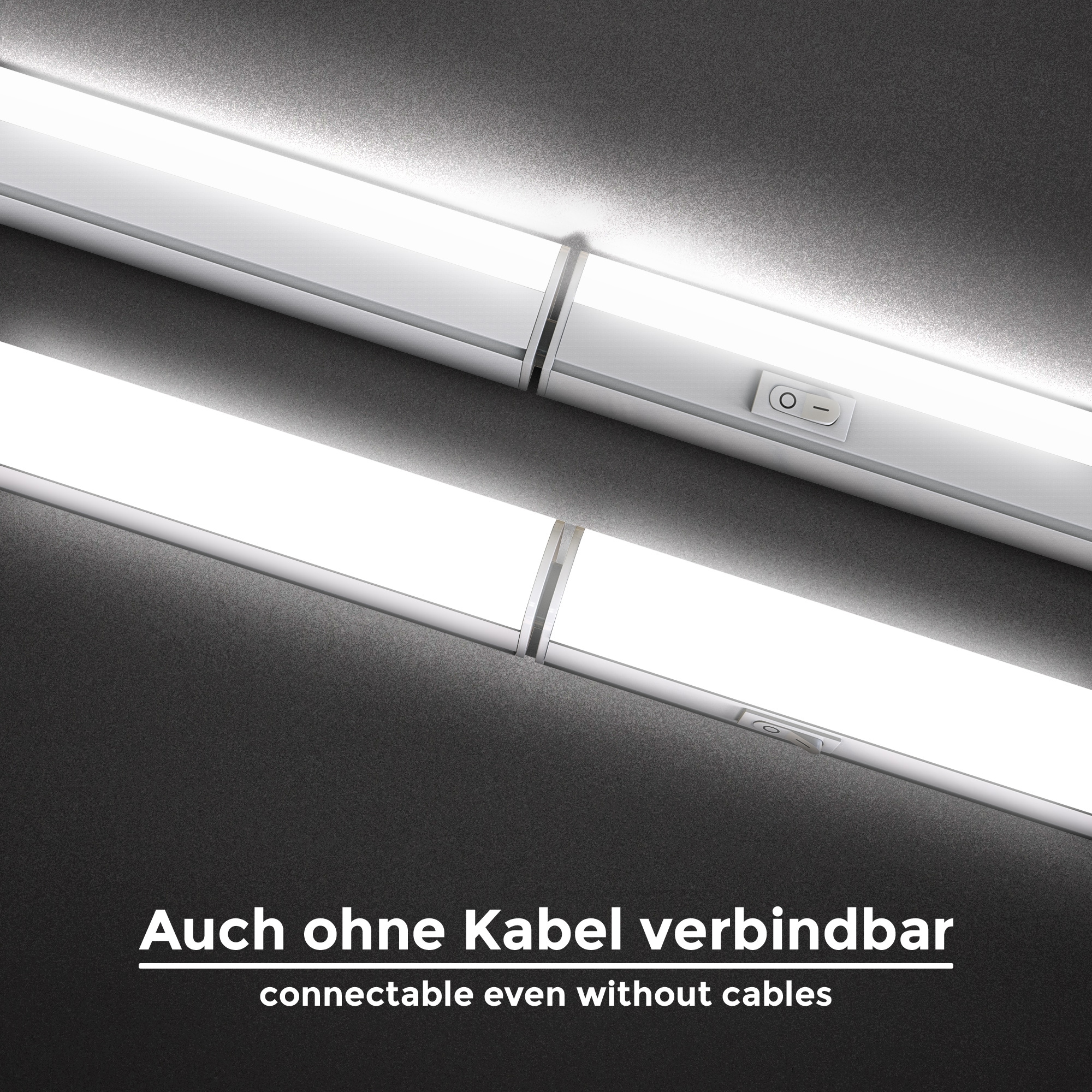 B.K.Licht LED Unterschrankleuchte, Kunststoff, weiß, inkl. 1 x LED-Platine, 15 Watt, 1.200 Lumen, 4.000 Kelvin, nicht dimmbar, inkl. Ein-/Aus-Schalter, inkl. Zuleitung 1,8m