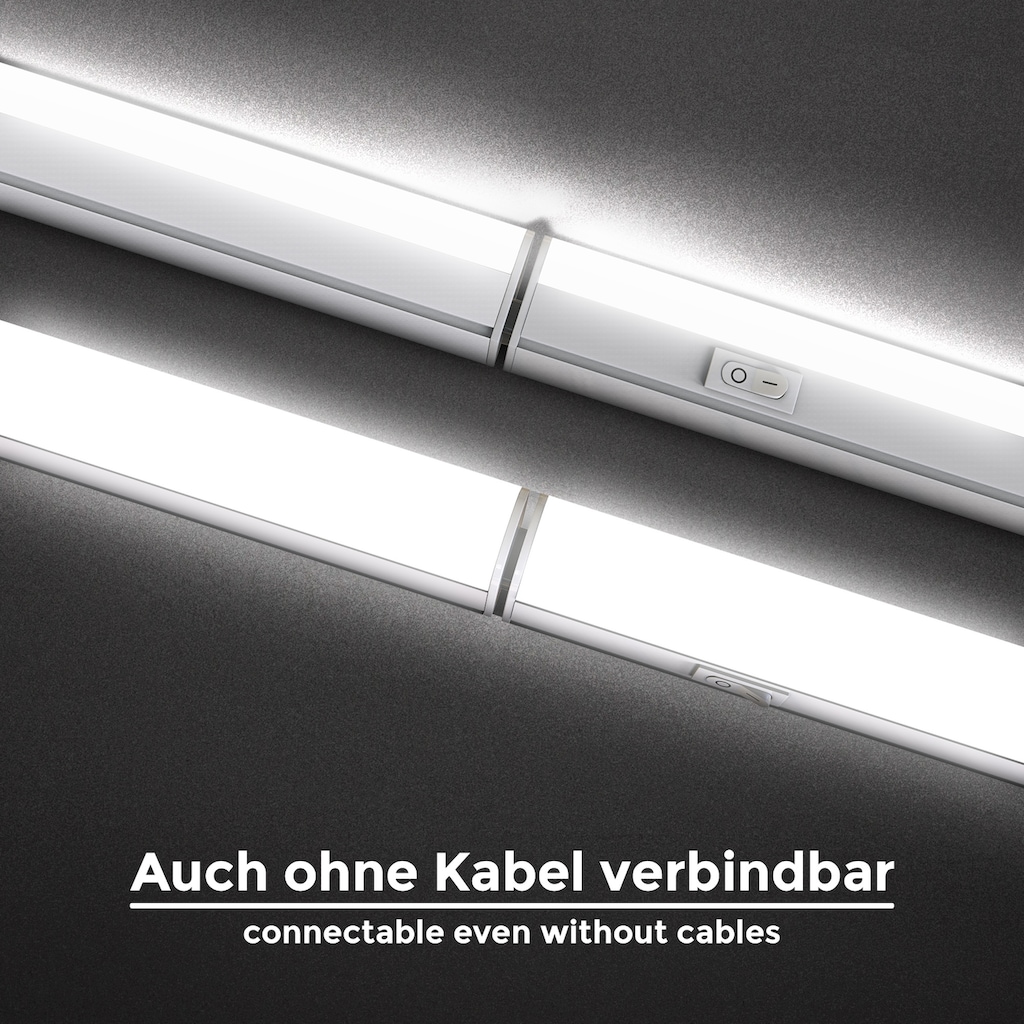 B.K.Licht LED Unterschrankleuchte, Kunststoff, weiß, inkl. 1 x LED-Platine, 15 Watt, 1.200 Lumen, 4.000 Kelvin, nicht dimmbar, inkl. Ein-/Aus-Schalter, inkl. Zuleitung 1,8m