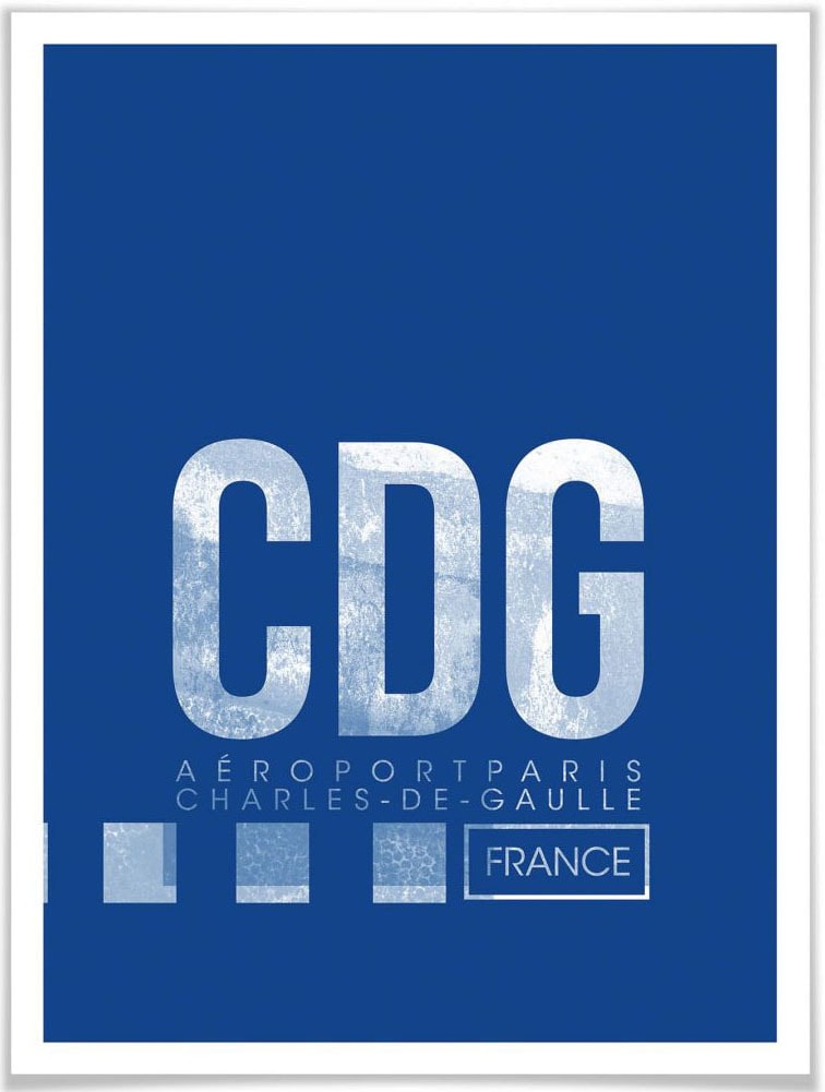 Wall-Art Poster »Wandbild CDG Flughafen Paris«, Flughafen, (1 St.), Poster,  Wandbild, Bild, Wandposter bestellen | BAUR