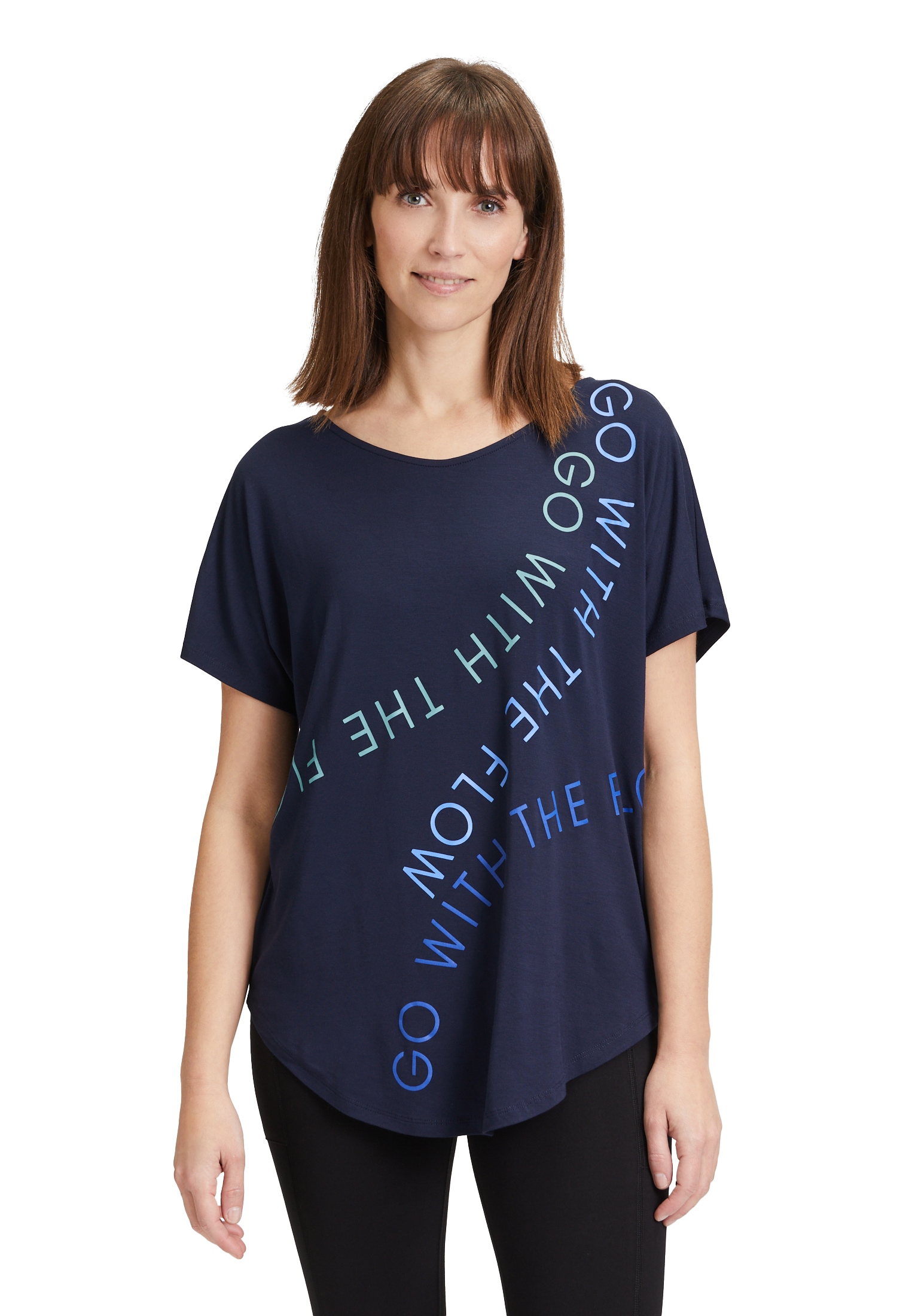 Betty Barclay Kurzarmshirt "Betty Barclay Oversize-Shirt mit V-Ausschnitt", günstig online kaufen