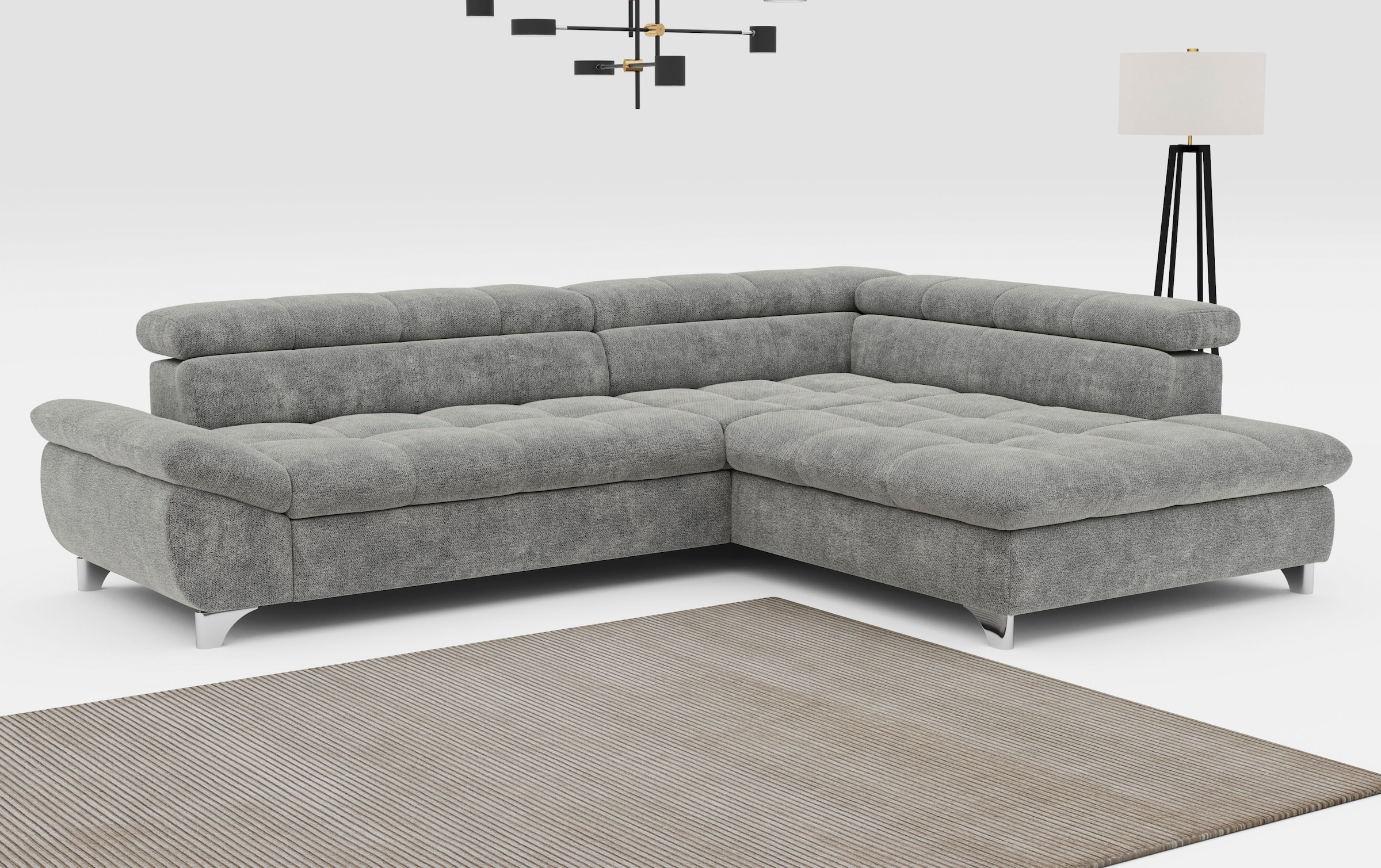COTTA Ecksofa "Gemini L-Form, B: 312 cm" mit Kopfteilverstellung, optional Schlaffunktion