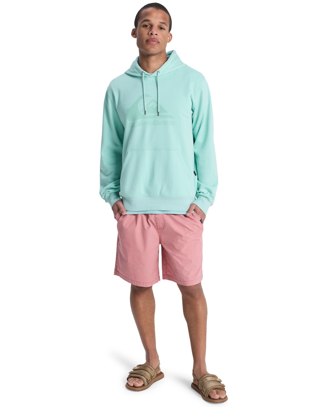 Quiksilver Sweat à Capuche Comp Logo Blue Haze 2XL Homme 3