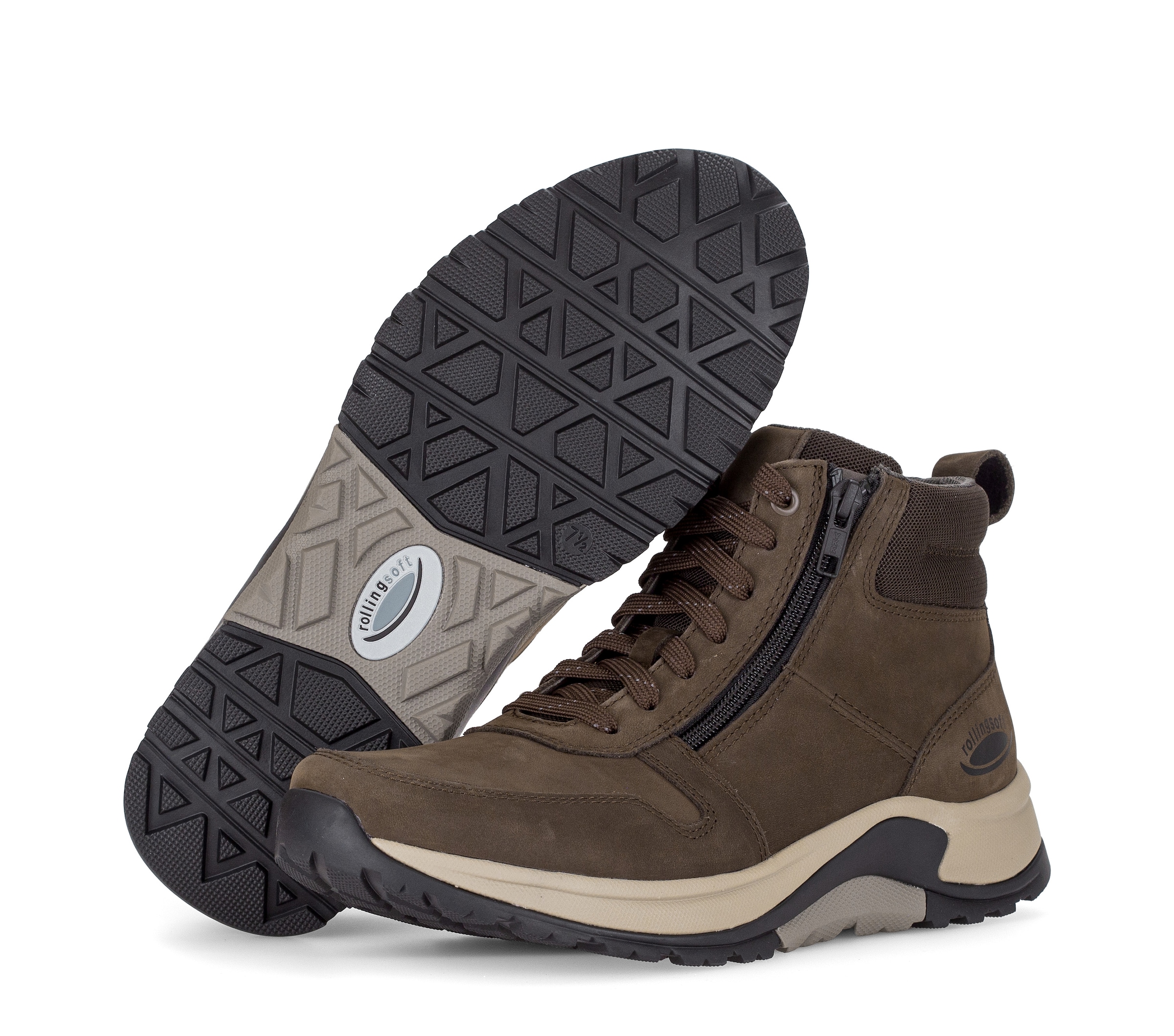 rollingsoft Schnürboots  High Top-Sneaker, mit Label, Bequemweite G (= weit)