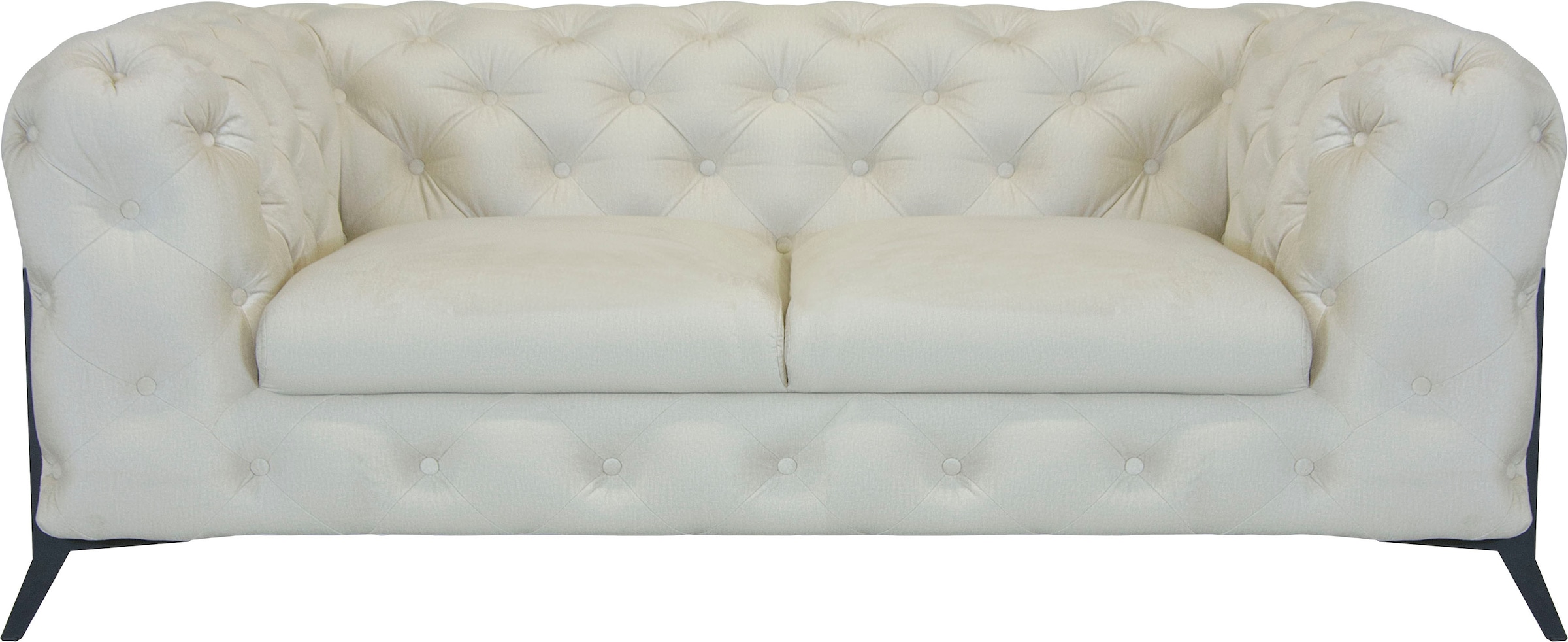 Leonique Chesterfield-Sofa "Amaury", aufwändige Knopfheftung, moderne Chesterfield Optik, Fußfarbe wählbar