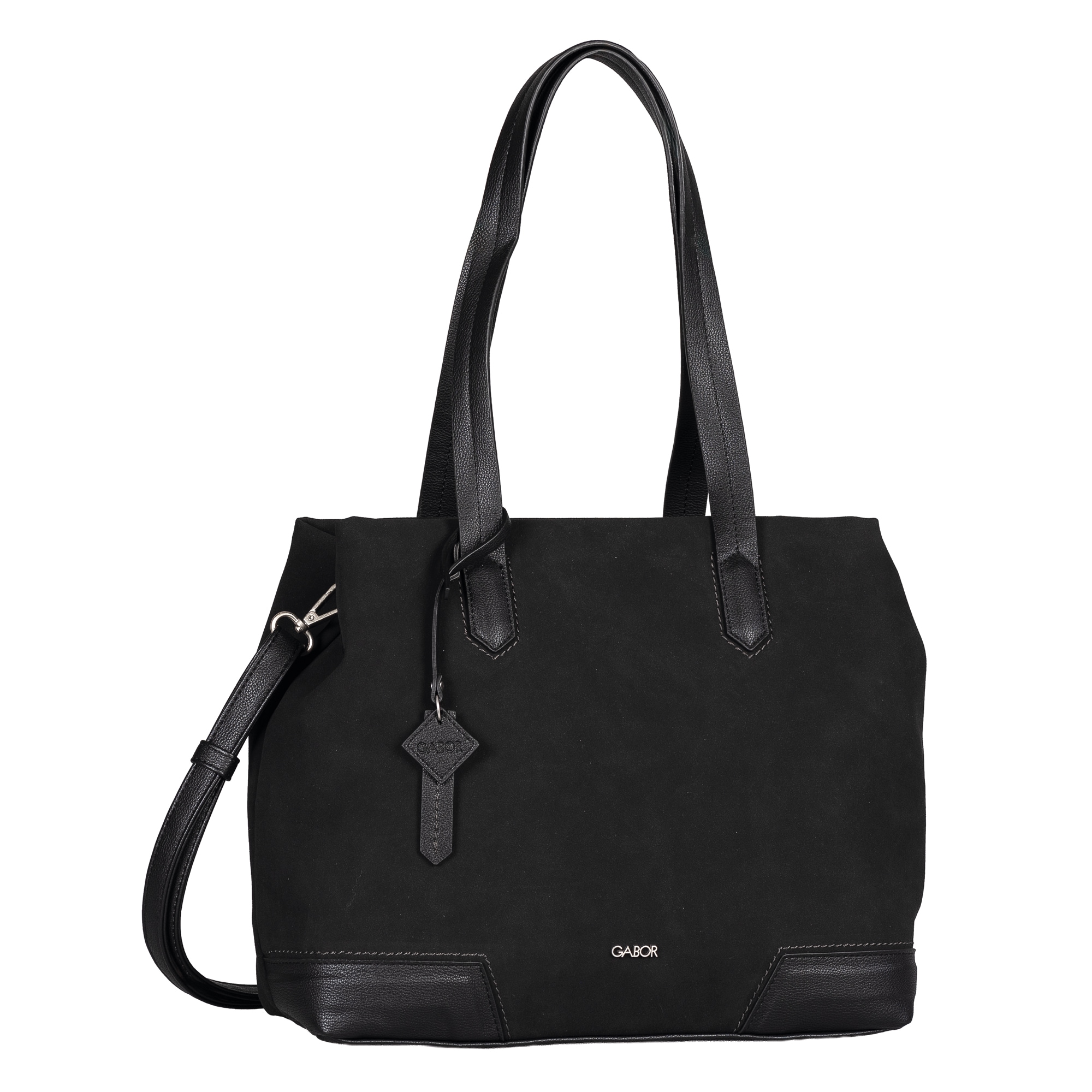 Gabor Shopper "Cira" Damen Umhängetasche mit Logoanhäner