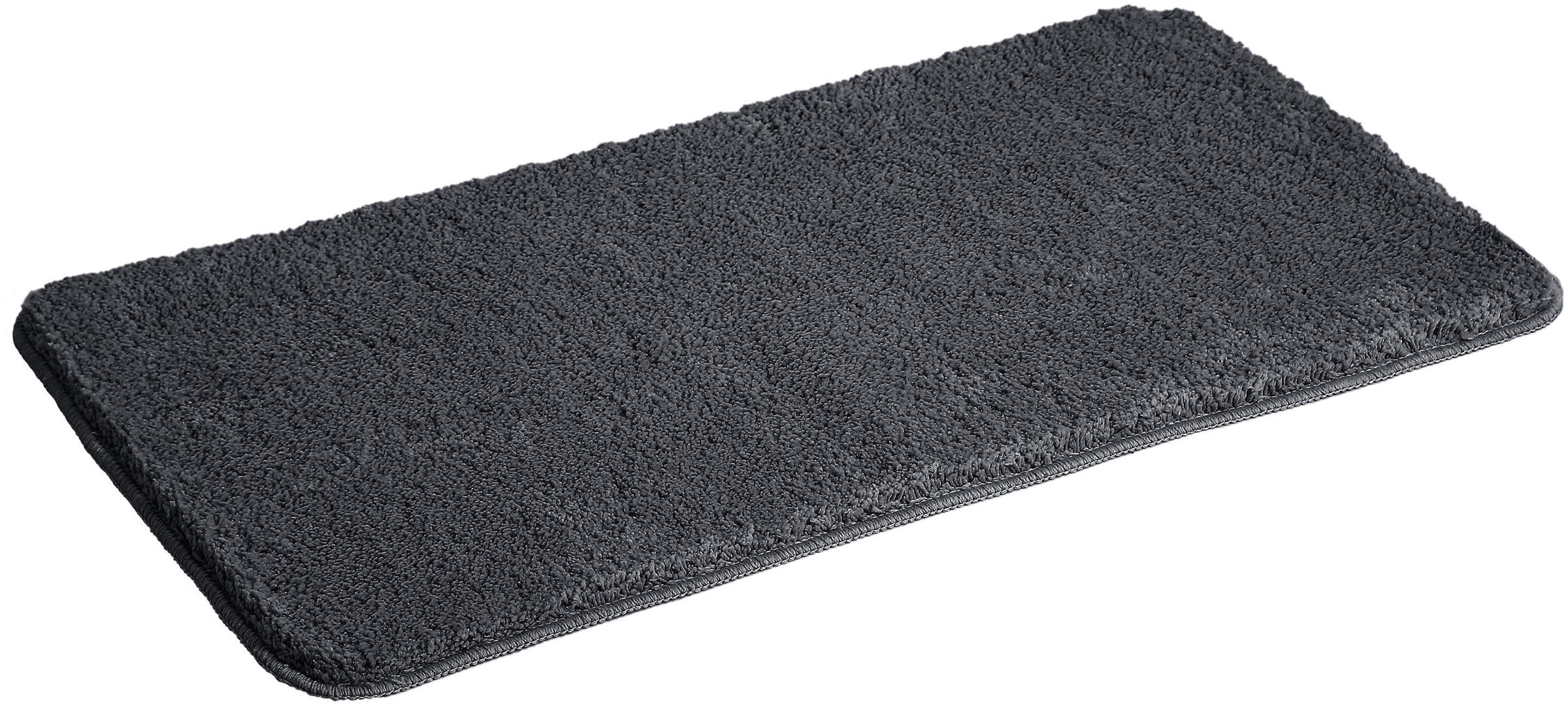 my home Badematte »Inga, Badezimmer Teppich, Badvorleger«, rutschhemmend beschichtet, schnell trocknend-strapazierfähig-fußbodenheizungsgeeignet, Badteppich, unifarben, weich, als halbrund und rechteckig erhältlich