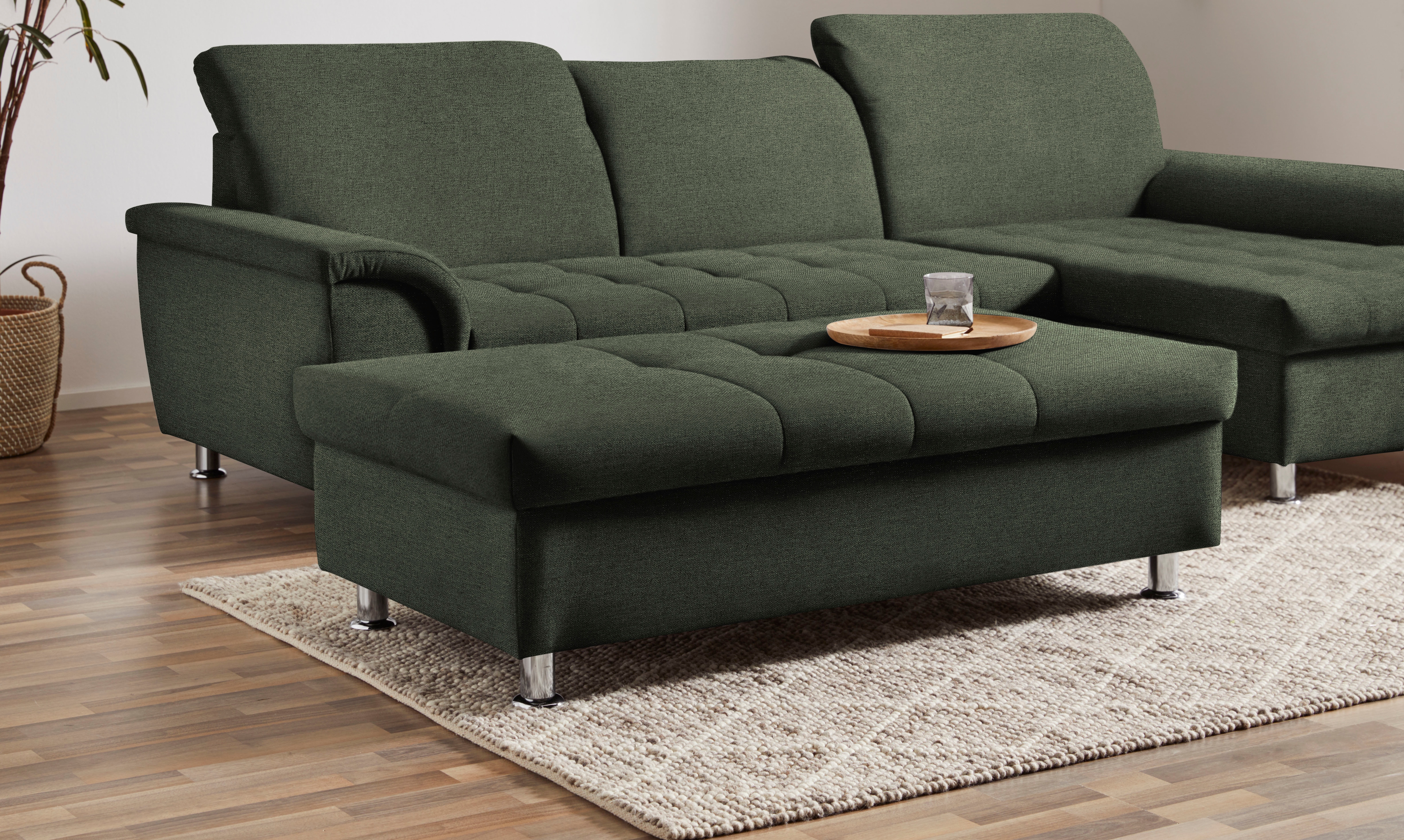 DOMO collection Stauraumhocker "FRANZI, elegant, komfortabel" mit großem Stauraumfach