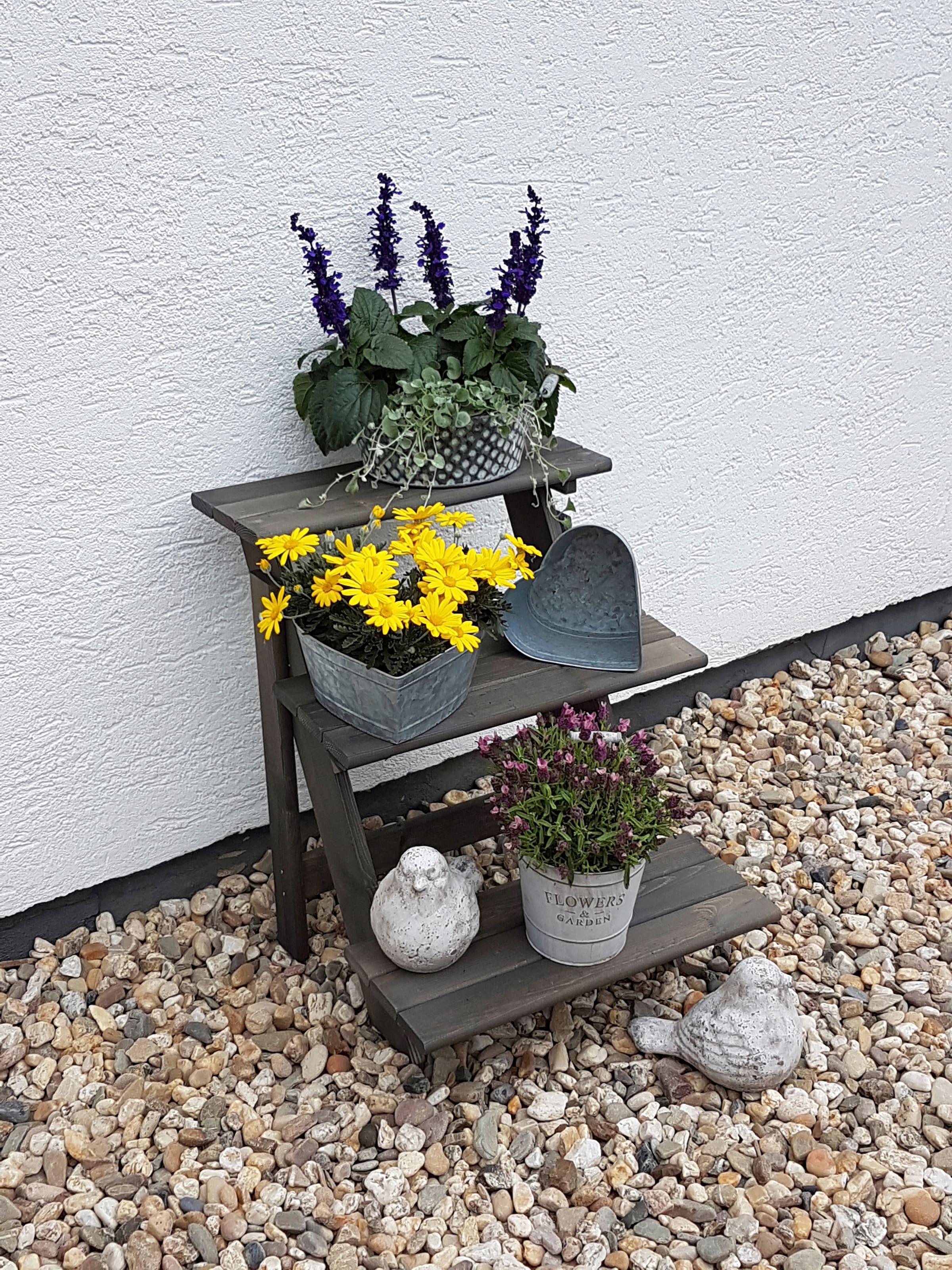 promadino Pflanzentreppe »Blumentreppe klein, grau«, BxTxH: 50x60x56 cm  bestellen | BAUR