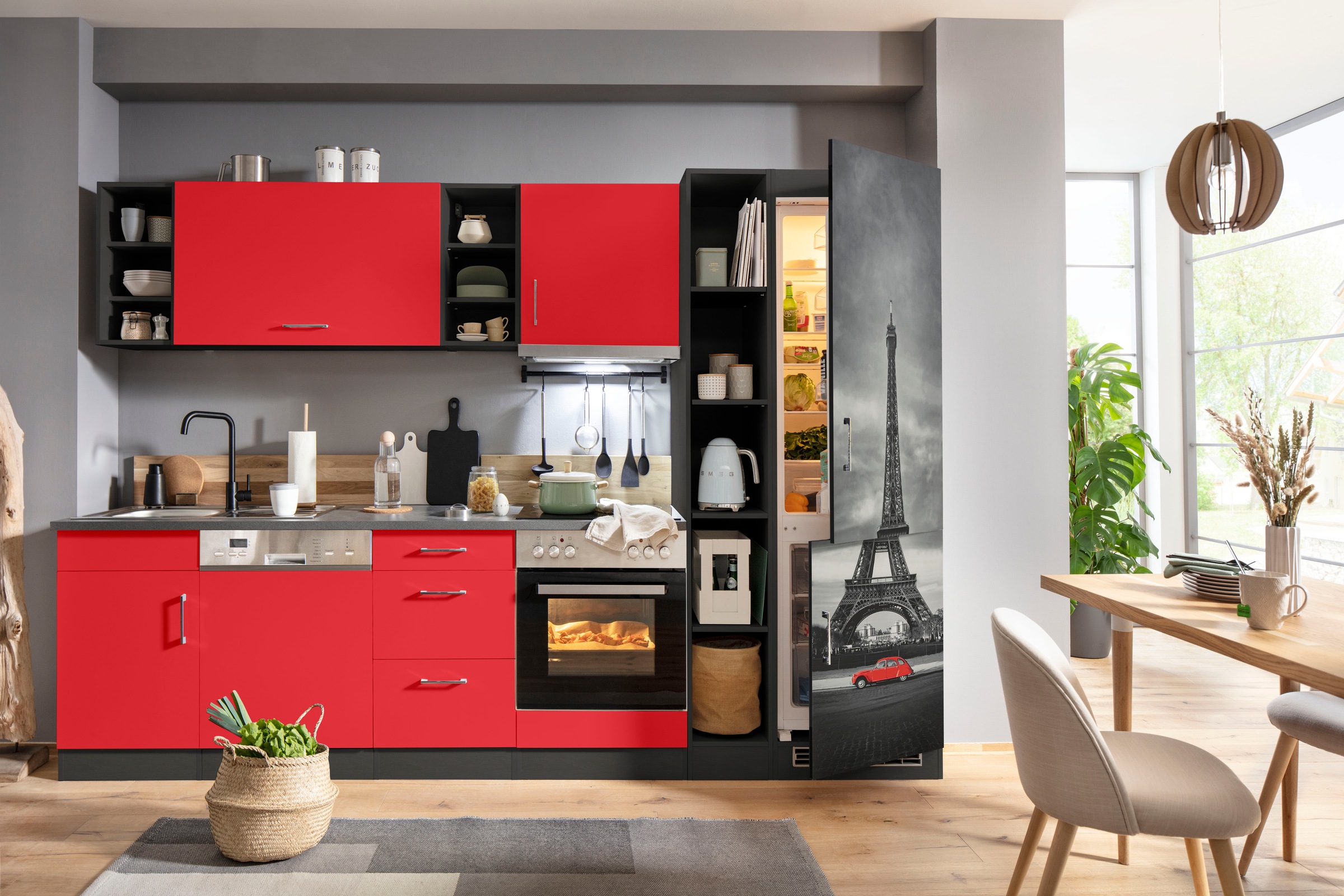KOCHSTATION Küchenzeile "KS-Paris – Küchen mit einzigartigen Fotomotiven au günstig online kaufen