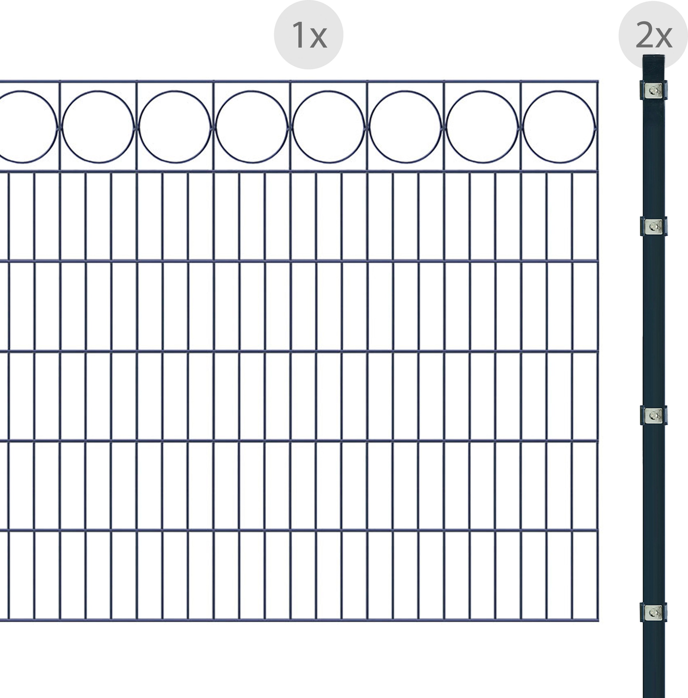 Arvotec Doppelstabmattenzaun "ESSENTIAL 120 zum Einbetonieren "Ring" mit Zi günstig online kaufen