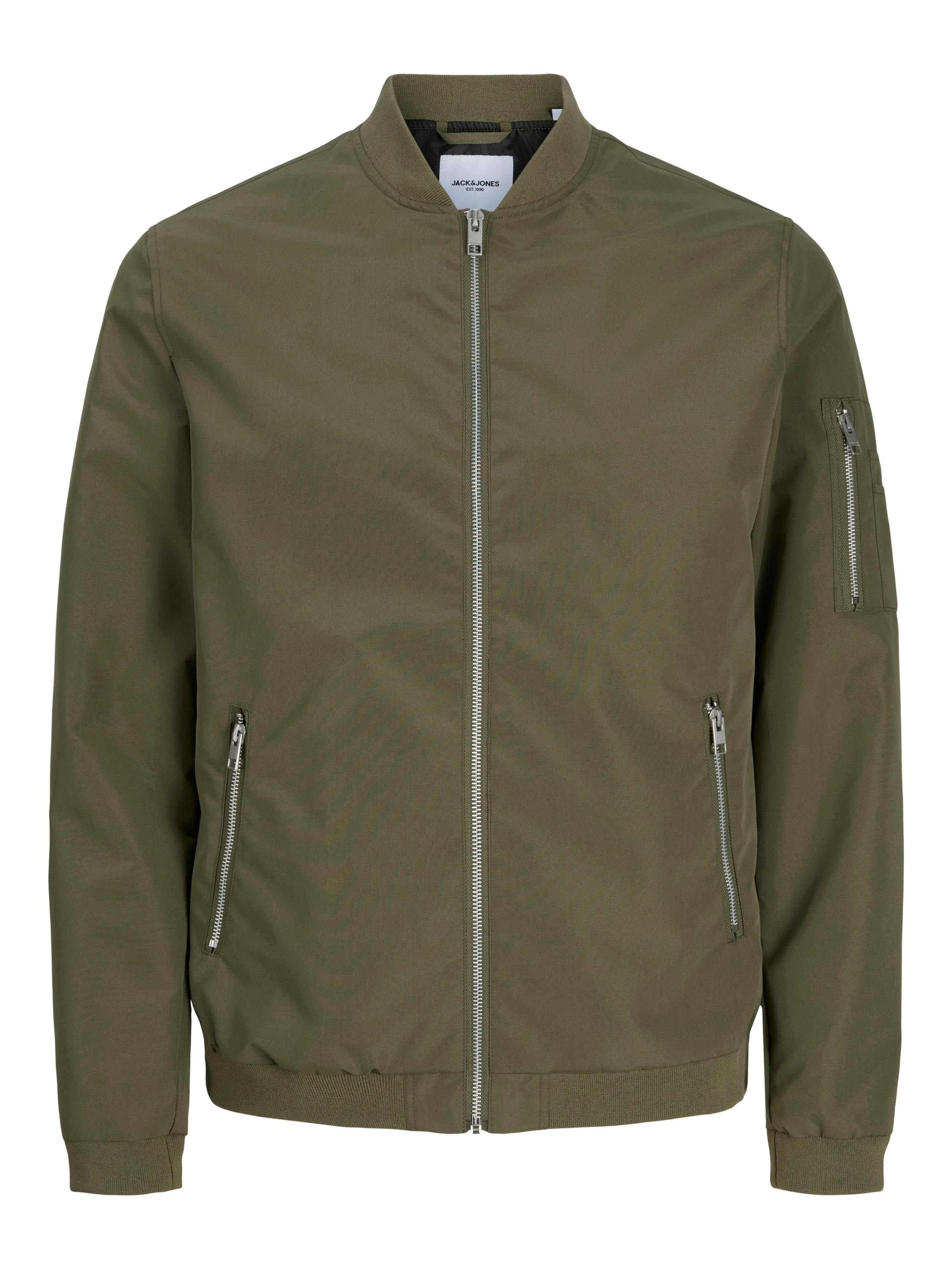Jack & Jones Blouson »JJERUSH mit Stehkragen und Reißverschlusstaschen« ohne Kapuze unifarben, modisch, regular fit, Polyester