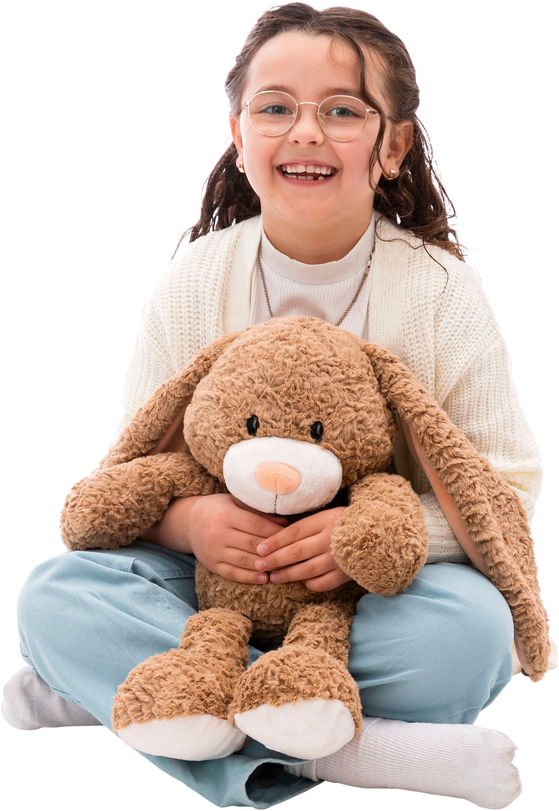 Nici Kuscheltier »Classic Bear, Hase Lopino, 50 cm schlenkernd«, schlenkernd; enthält recyceltes Material (Global Recycled Standard)
