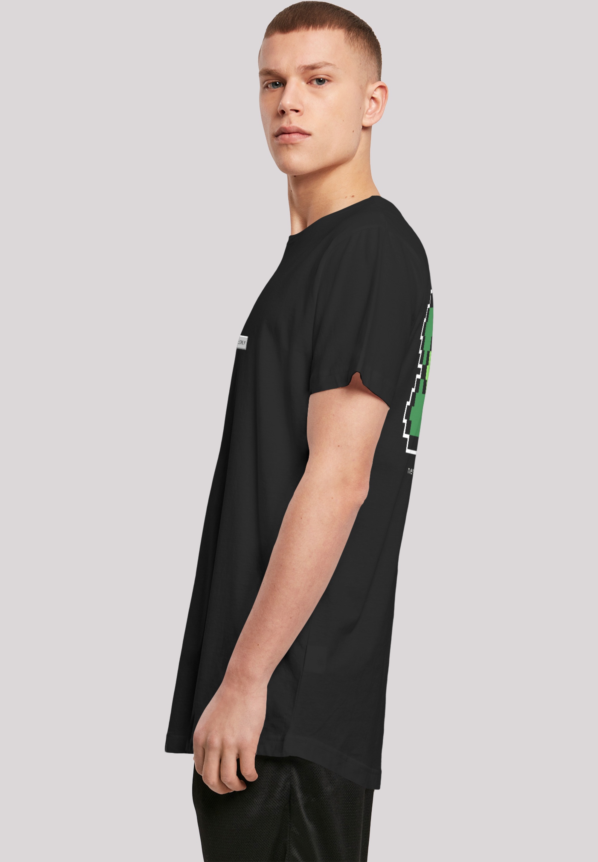 F4NT4STIC T-Shirt »Silvester Happy New Year Pixel Kleeblatt«, Print