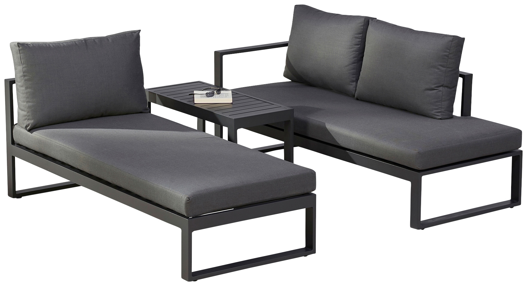 Best Gartenlounge-Set »Navarino«, (4 tlg.), 4-tlg. Lounge-Gruppe Navarino anthr