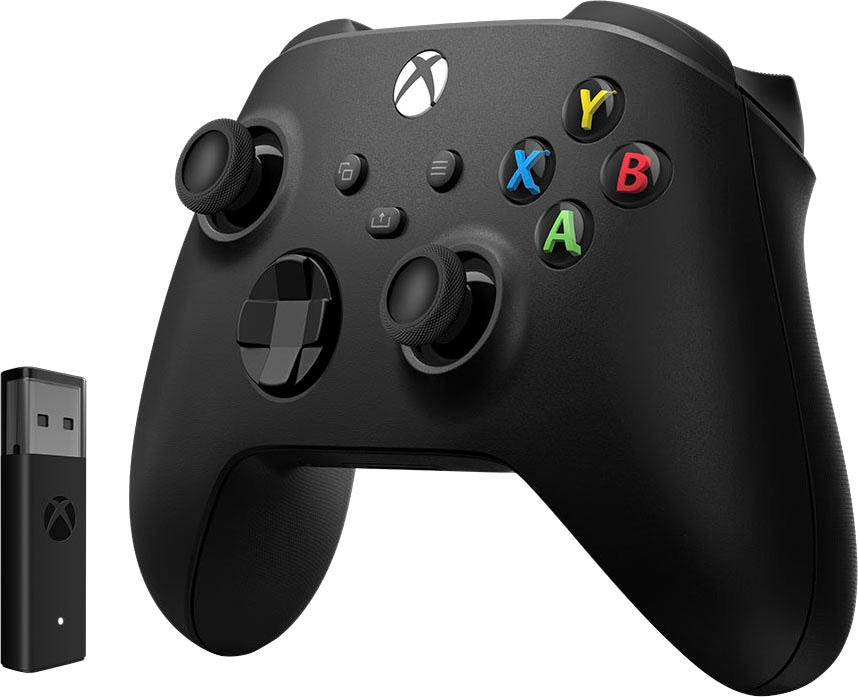 Xbox Wireless-Controller »Carbon Black«, inkl. Wireless Adapter für Windows 10