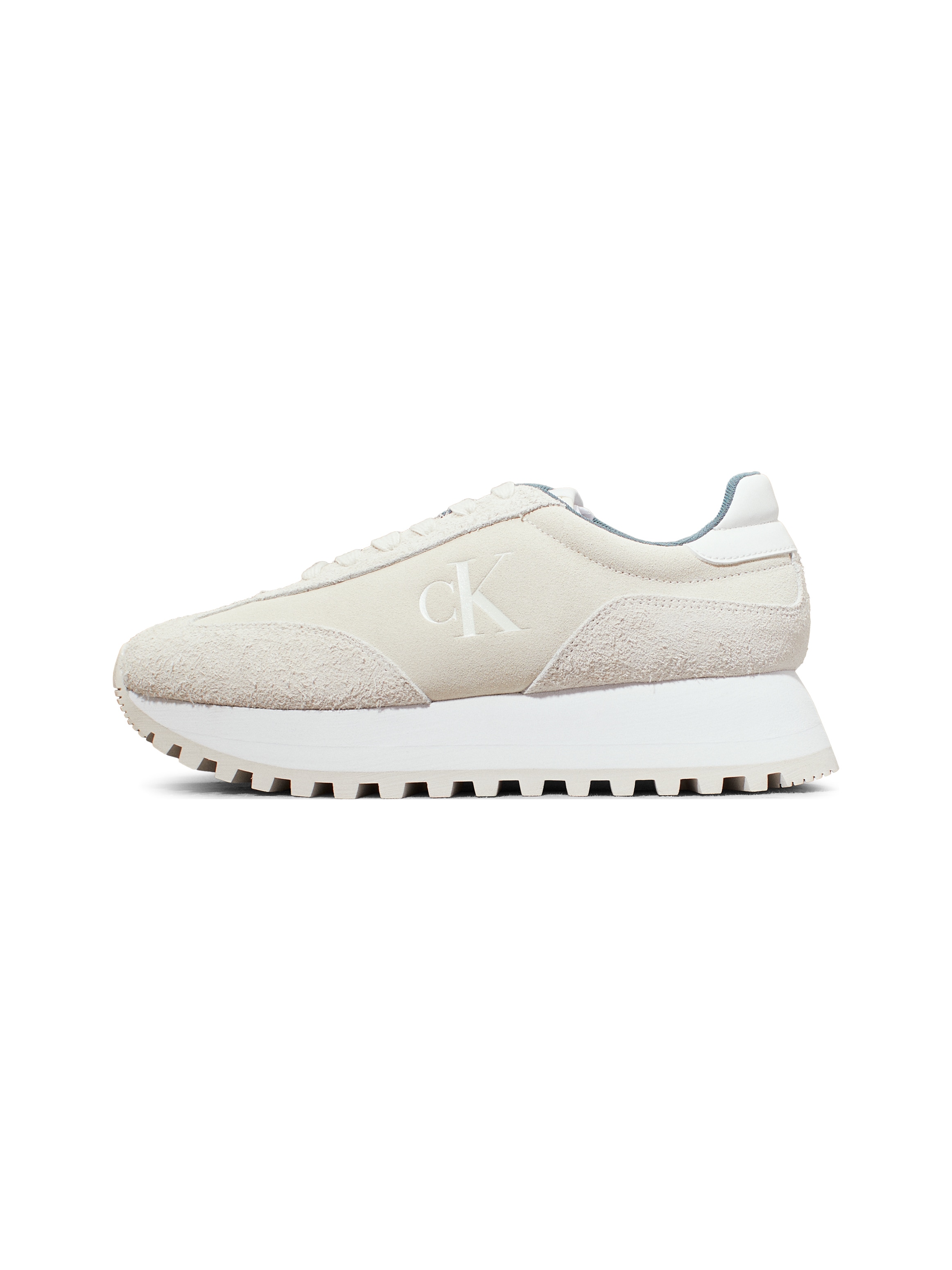 Calvin Klein Jeans Plateausneaker »RUNNER LACEUP ML SUEDE«, Freitzeitschuh, Schnürschuh, Halbschuh mit seitlichem CK-Logo