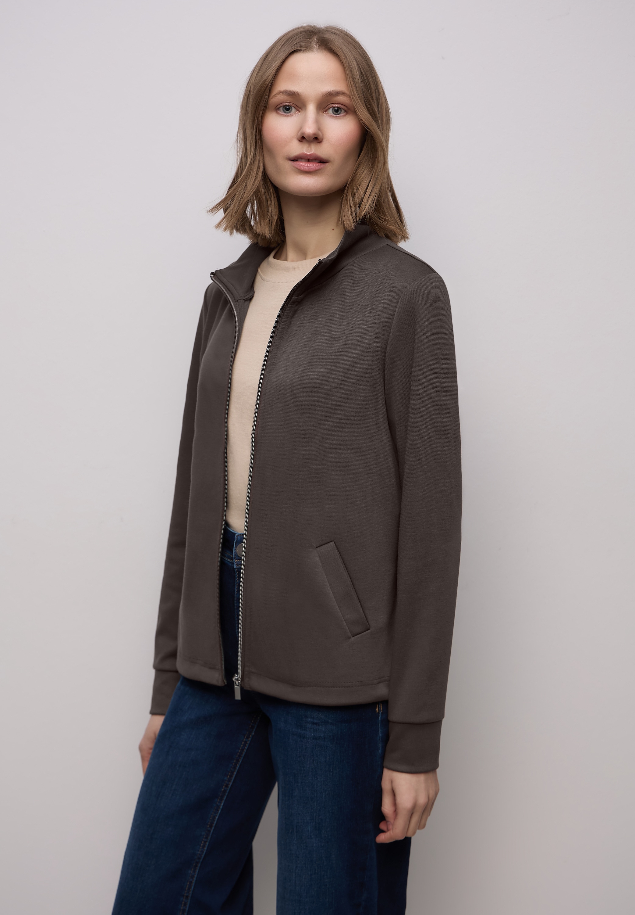 STREET ONE Cardigan mit Tunnelzug am Saum günstig online kaufen