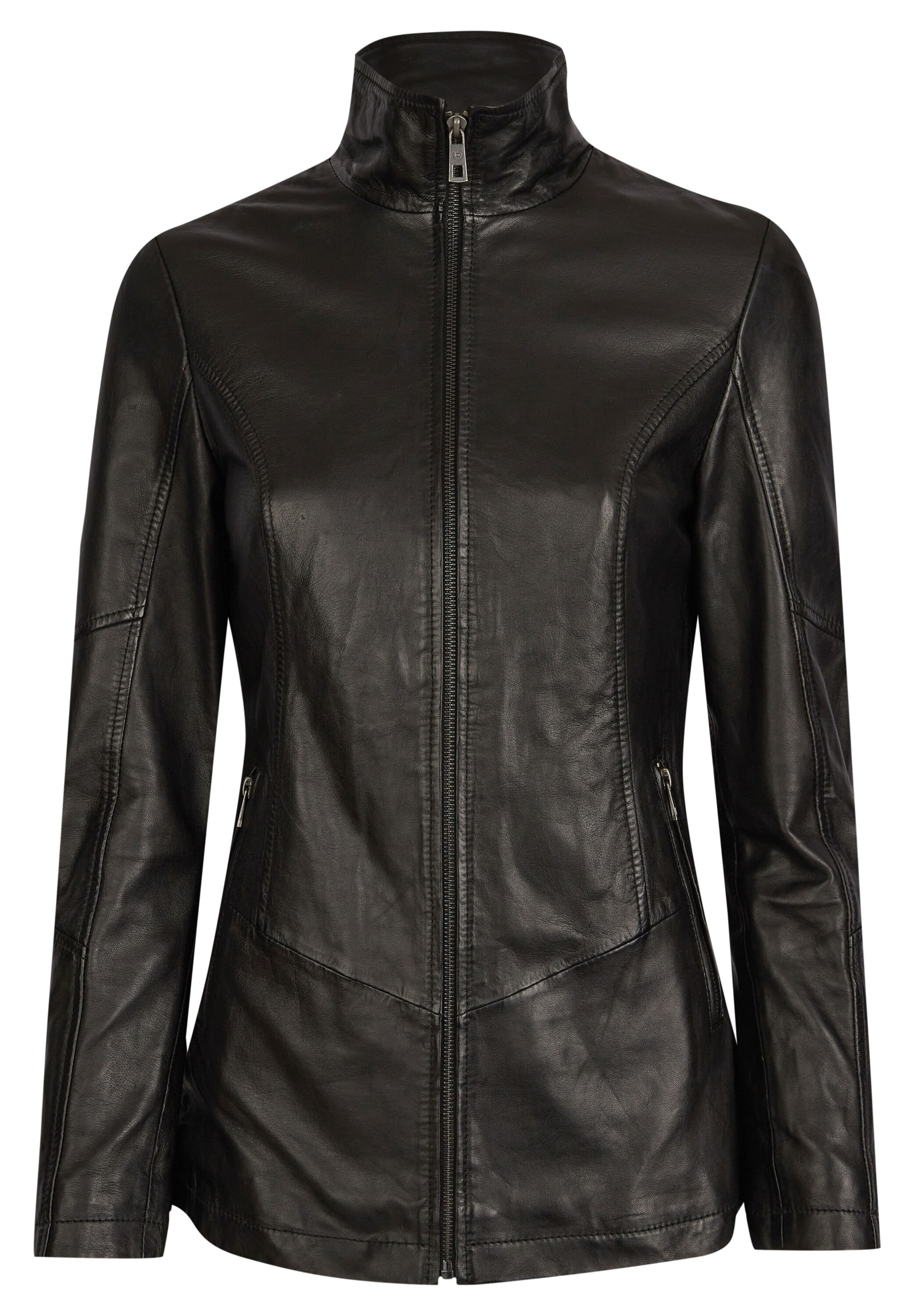 bugatti Lederjacke "BULady-101" ohne Kapuze aus weichem Leder