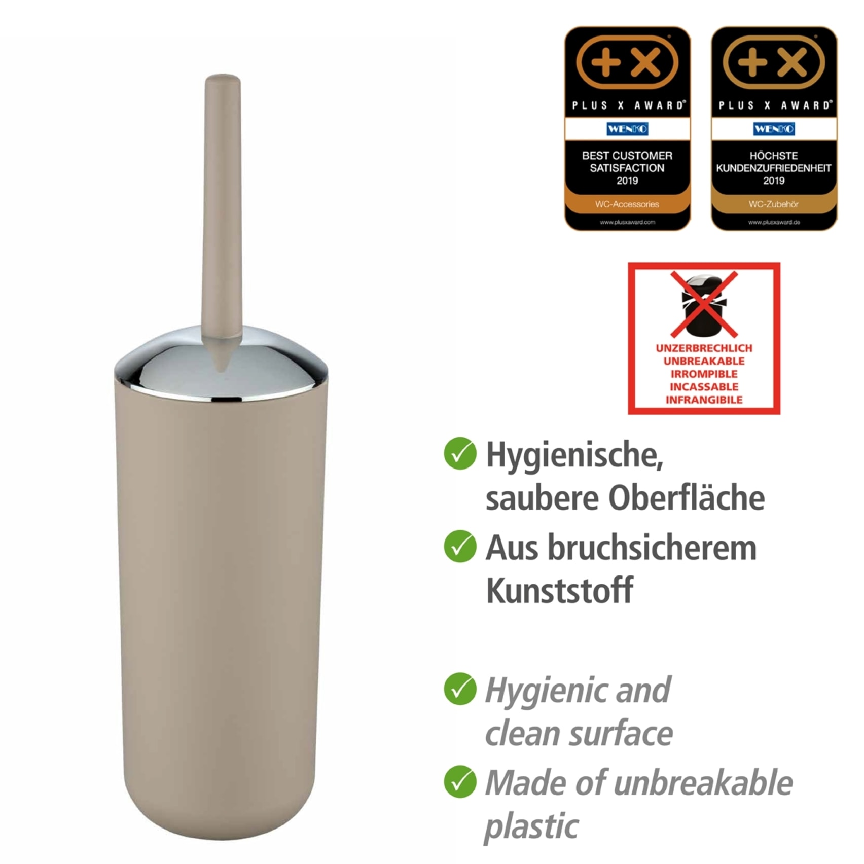 WENKO Badaccessoire-Set »Brasil« Seifenspender, Zahnputzbecher, WC-Garnitur & Kosmetikeimer