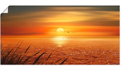 Artland Wandbild »Sonnenuntergang über dem Meer«, Sonnenaufgang & -untergang, (1 St.),... kaufen