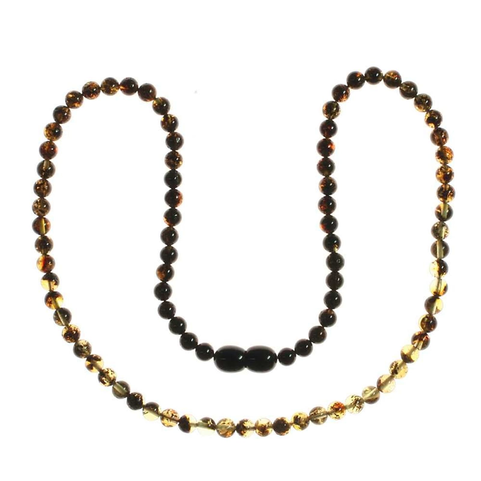 Kette ohne Anhänger OSTSEE-SCHMUCK "- Kugel 5 mm - Bernstein -" Gr. 42, grün (grün, bernsteinfarben), Halsketten, Damen, 42, Bernstein 4