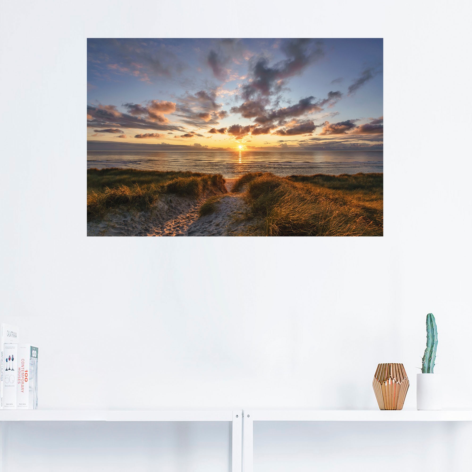 Artland Wandbild »Sonnenuntergang auf Sylt«, Bilder vom Sonnenuntergang & -aufgang, (1 St.), als Leinwandbild, Poster in verschied. Größen