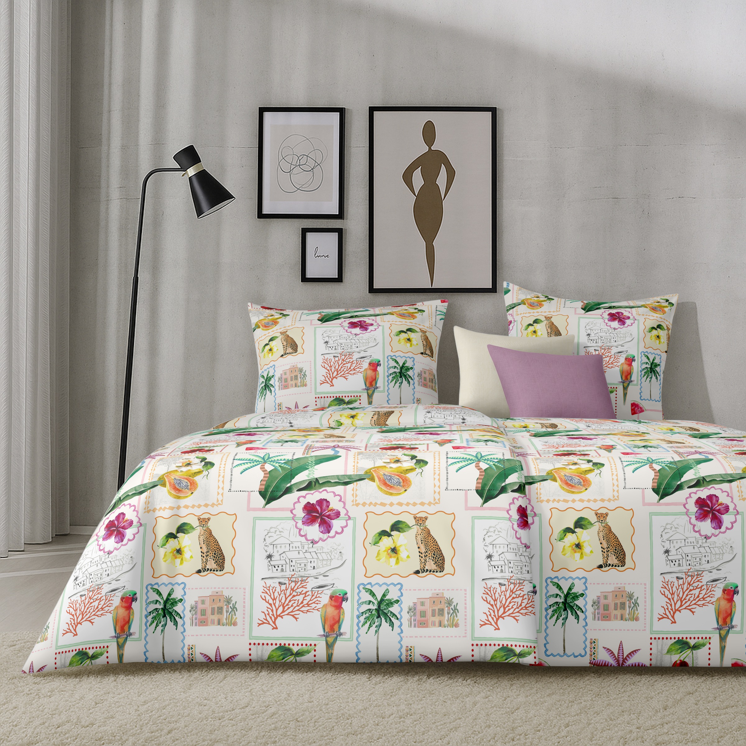 APELT Bettwäsche "Bahia GOTS" 2 tlg. Bettwäsche-Set mit Reißverschluss, Bau günstig online kaufen