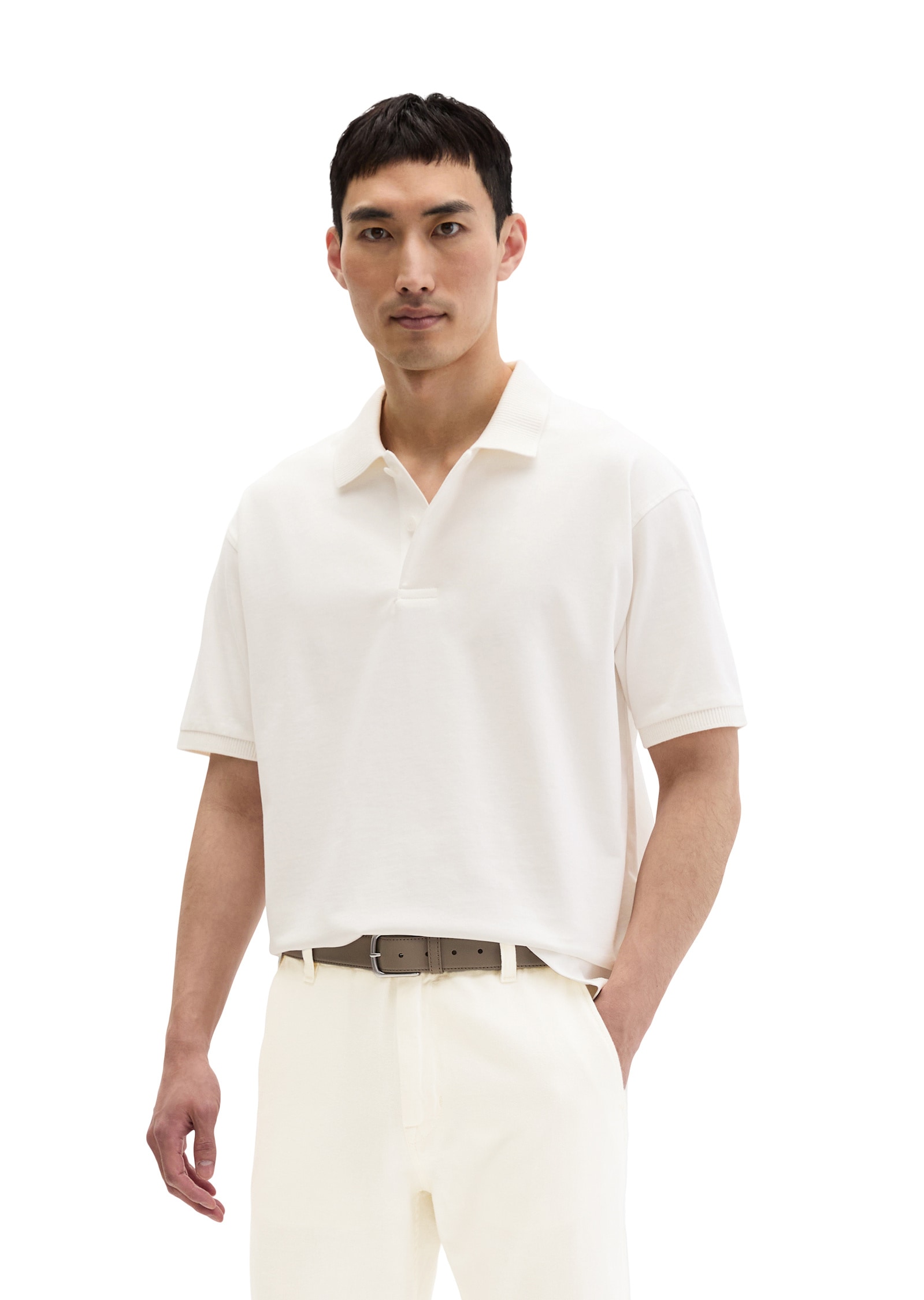 Marc OPolo Poloshirt "aus schwerem Bio-Baumwoll-Jersey" günstig online kaufen