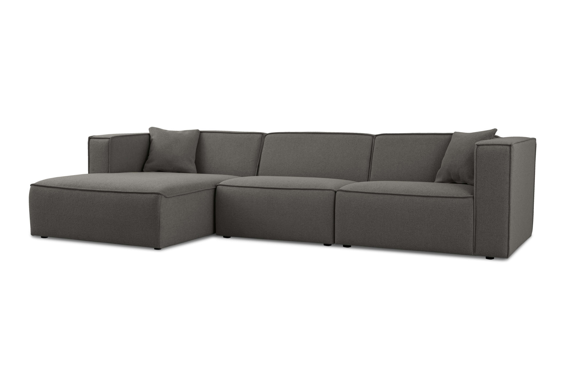 OTTO home Ecksofa »Tammie« Breite 312 cm, Webstoff fein, bodentief, mit Wellenunterfederung